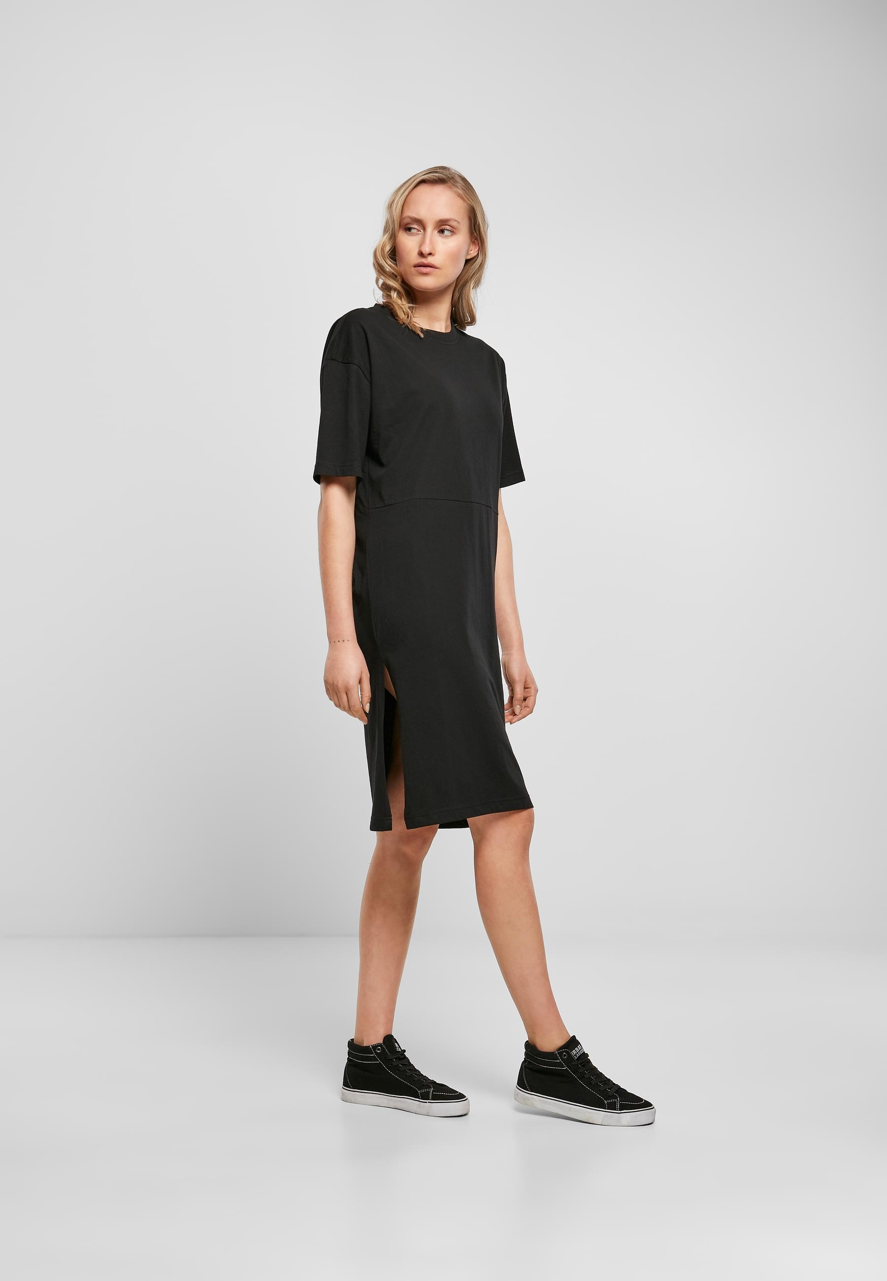 URBAN CLASSICS Shirtkleid »Urban Classics Damen Ladies Organic Oversized Slit Tee Dress«, (1 tlg.)