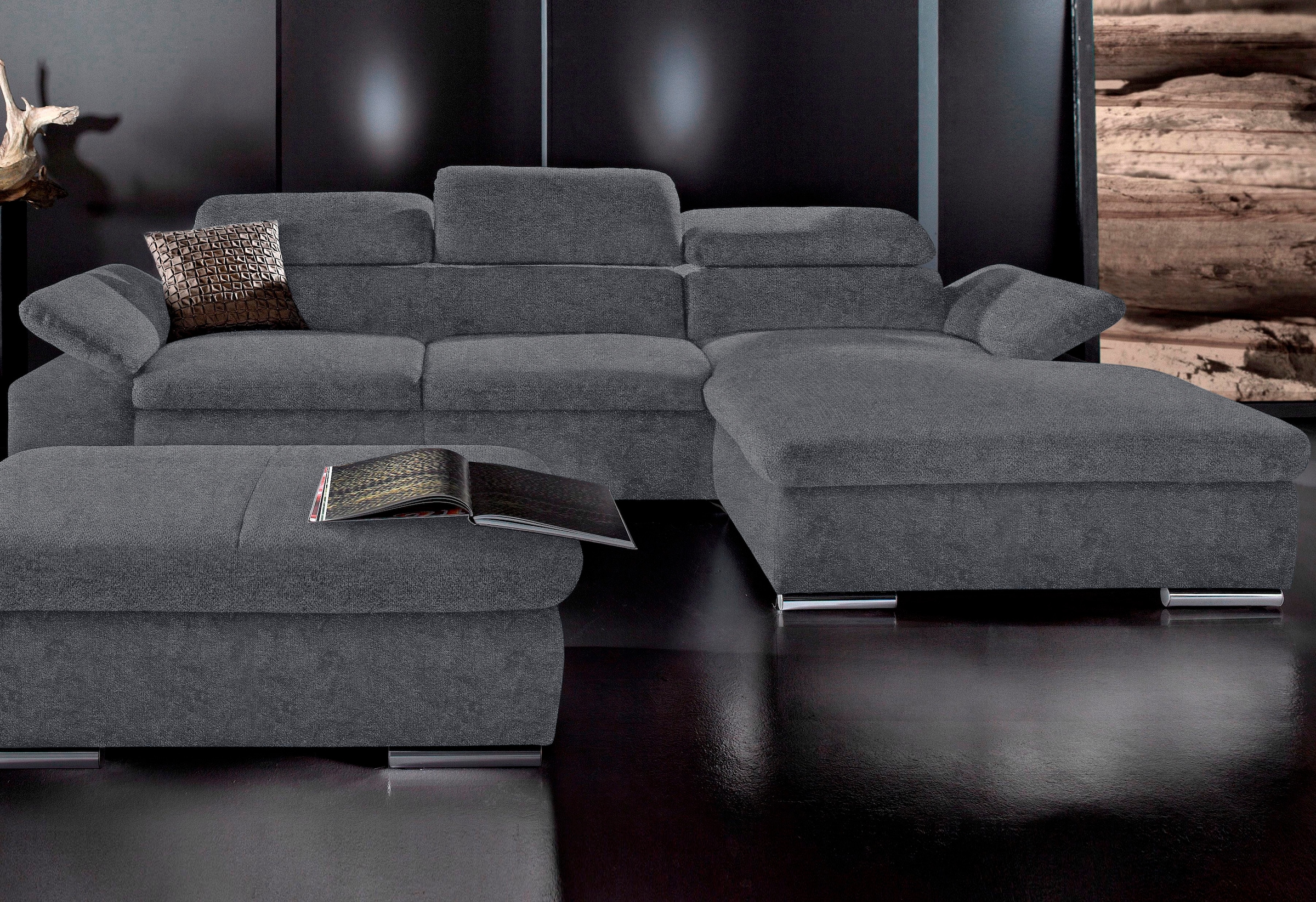 sit&more Ecksofa "Alcudia L-Form", wahlweise mit Bettfunktion