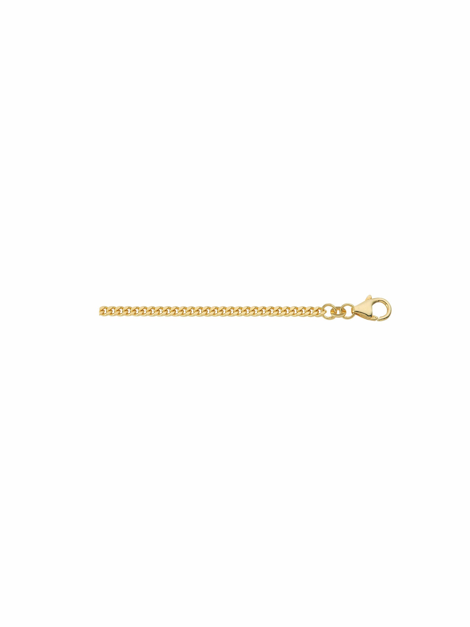 Adelia´s Goldkette »585 Gold Flach Panzer Halskette Ø 2,1 mm«, Goldschmuck für Damen