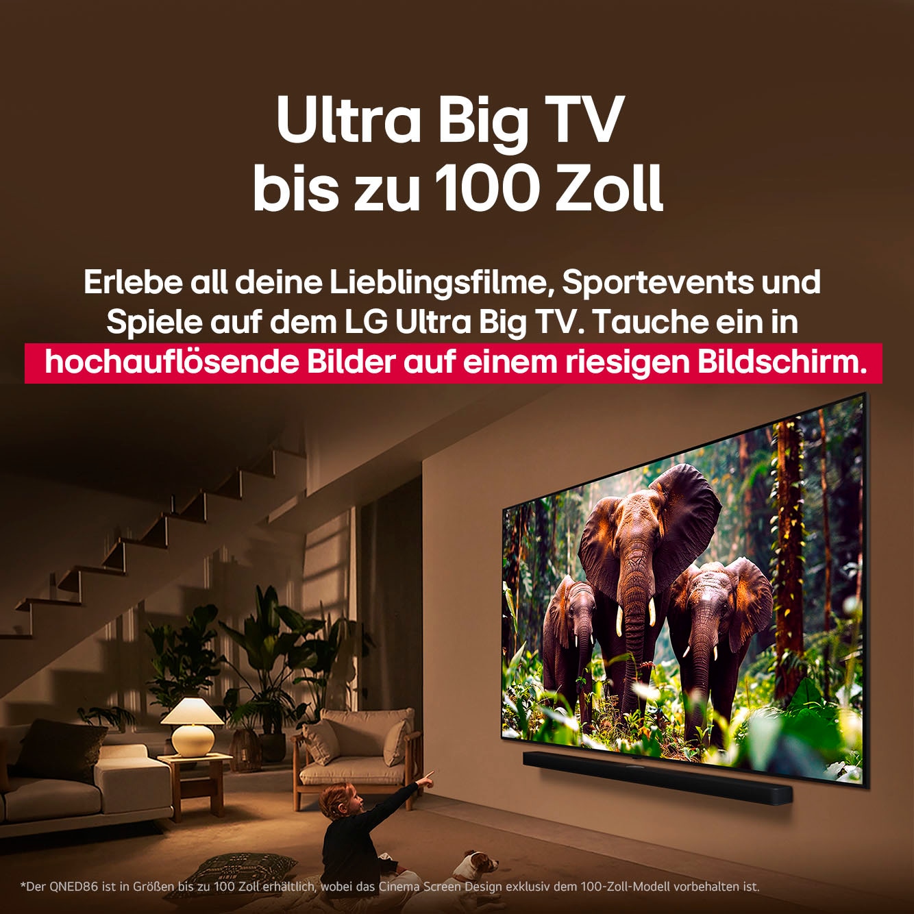 LG QNED-Fernseher »100QNED86A6«, 4K Ultra HD, Smart-TV