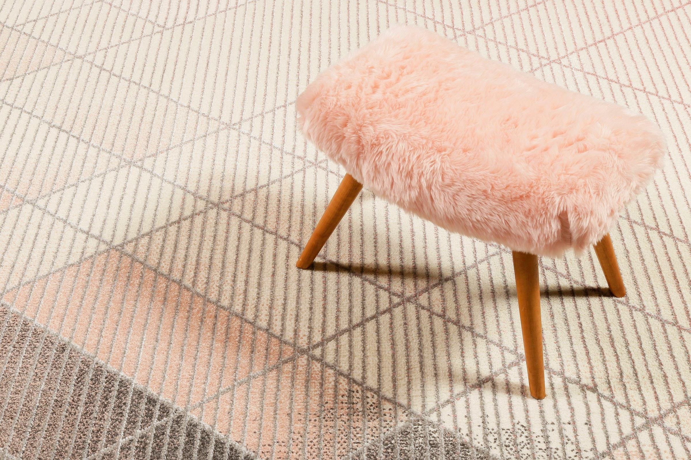 Wecon home Teppich »Velvet Walk«, rechteckig, 13 mm Höhe, Kurzflor, Wohnzimmer