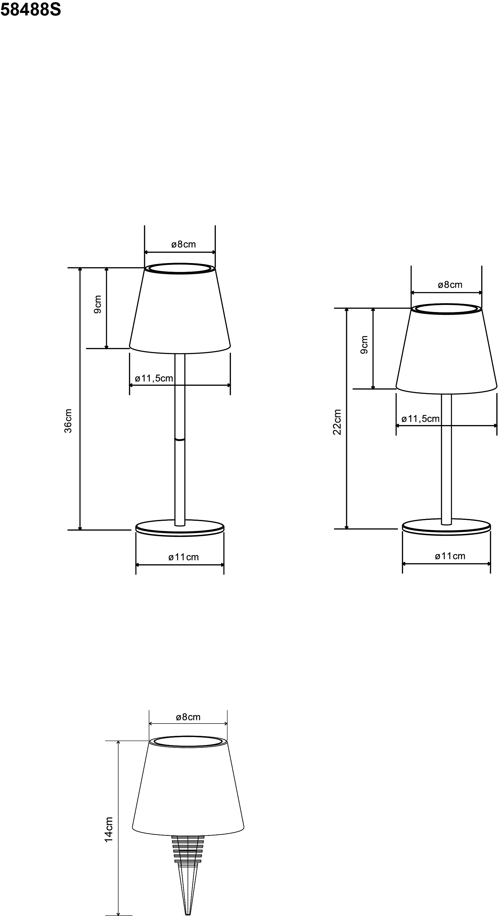 my home LED Tischleuchte »Alia« LED-Modul 1 Stk. warmweiß - kaltweiß stufenloser Touchdimmer, Farben fixierbar, USB-A 2.0 - USB-C,