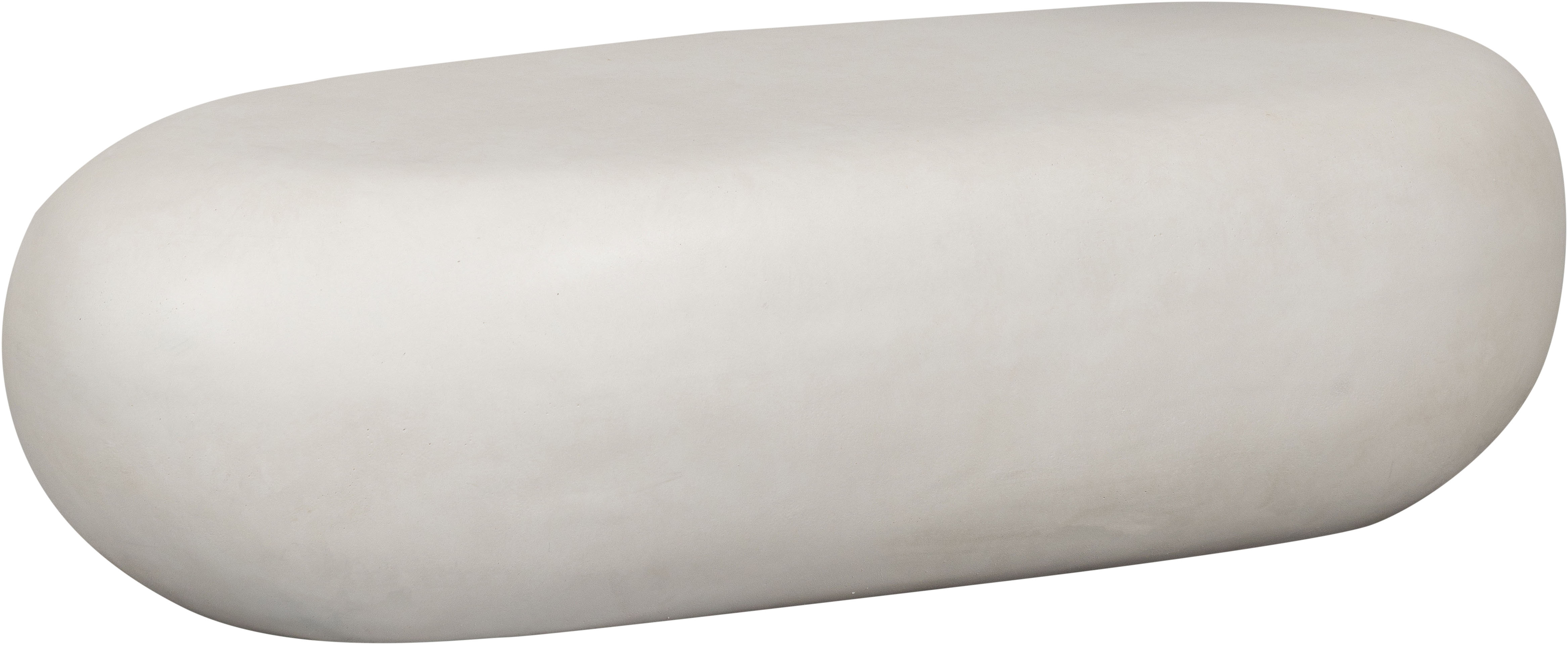 WOOOD Couchtisch "Pebble aus Fiberclay mit abgerundeter organischer Form" Glasfaser-Ton-Verbund, Tragkraft 90 kg, ausschließlich Innenbereich