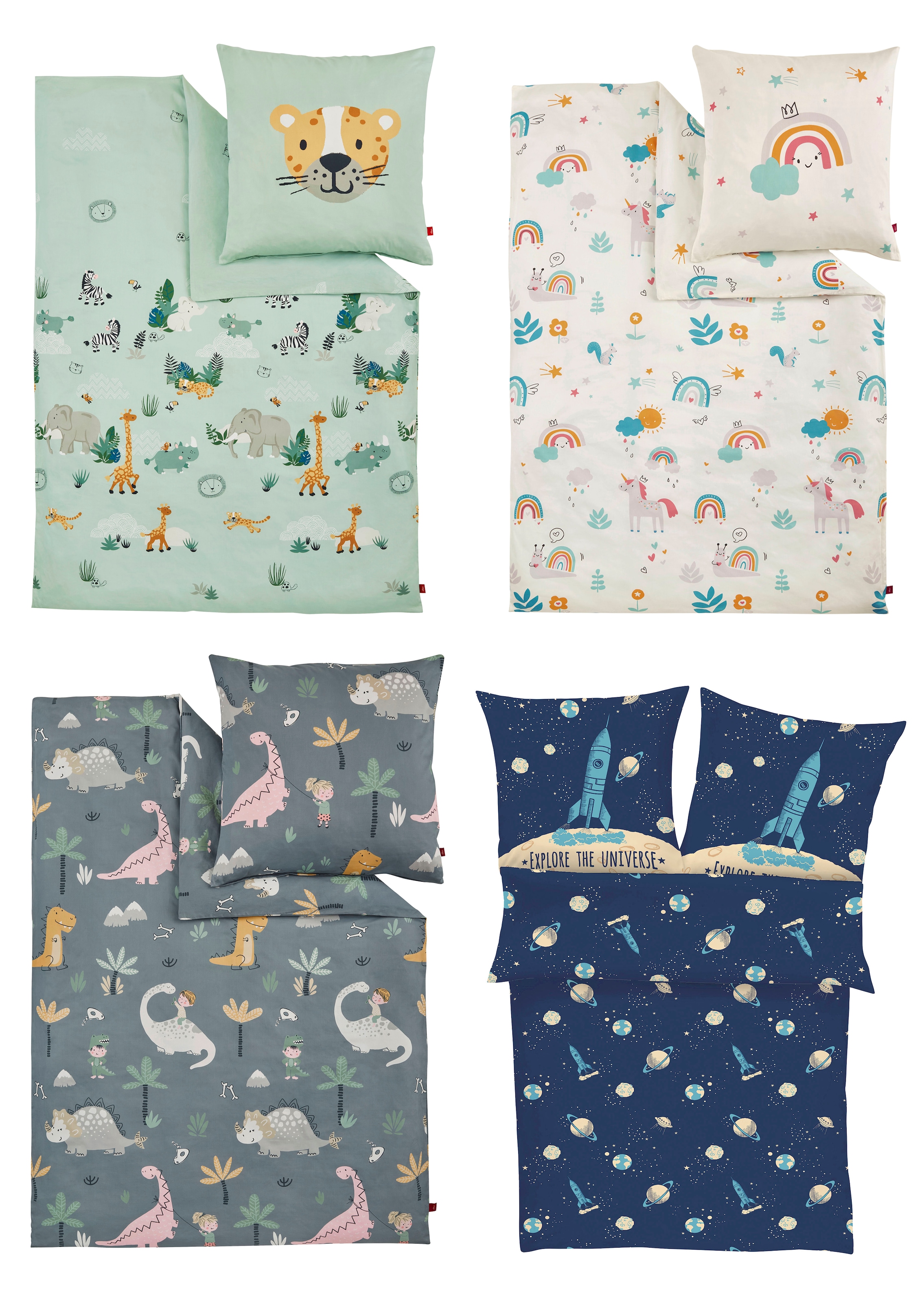 s.Oliver Kinderbettwäsche "Satinbettwäsche s.Oliver Junior" 2 Stk. tlg. in günstig online kaufen