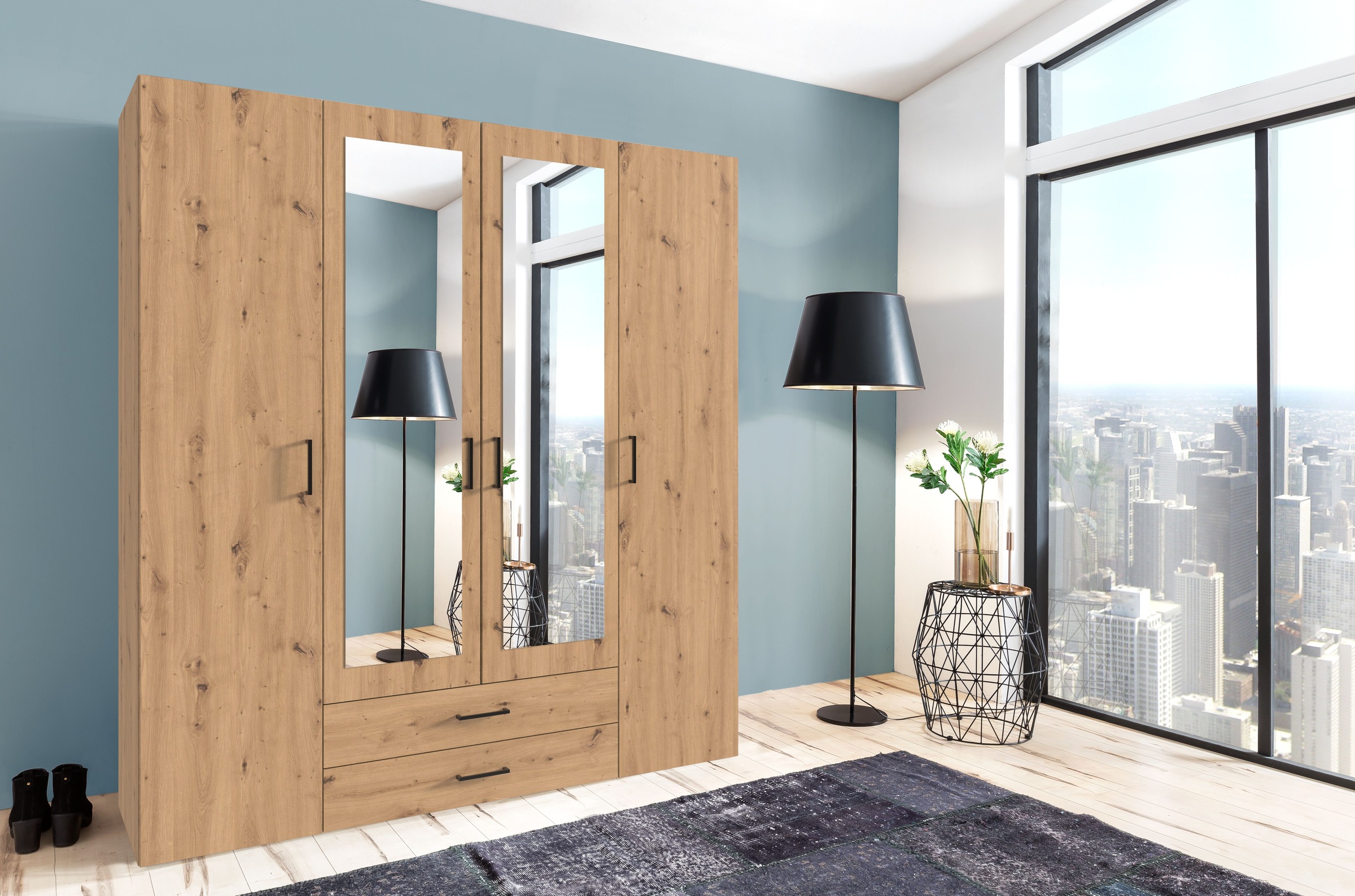 Wimex Drehtürenschrank "Mugano, 135 oder 180cm breit, 208 oder 236cm hoch, günstig online kaufen