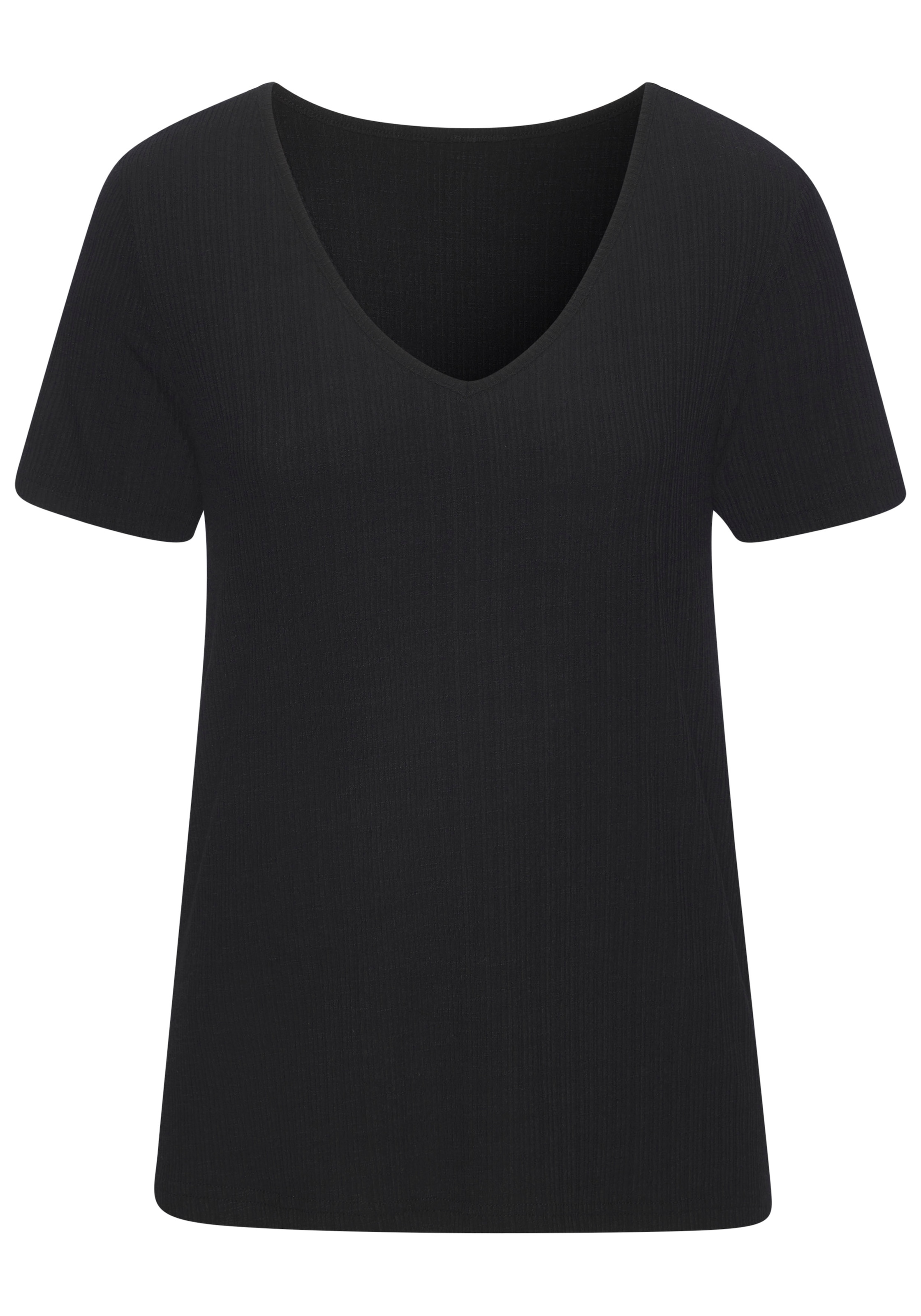 Vivance T-Shirt "mit modischer Rippstruktur", aus weichfließender Qualität günstig online kaufen