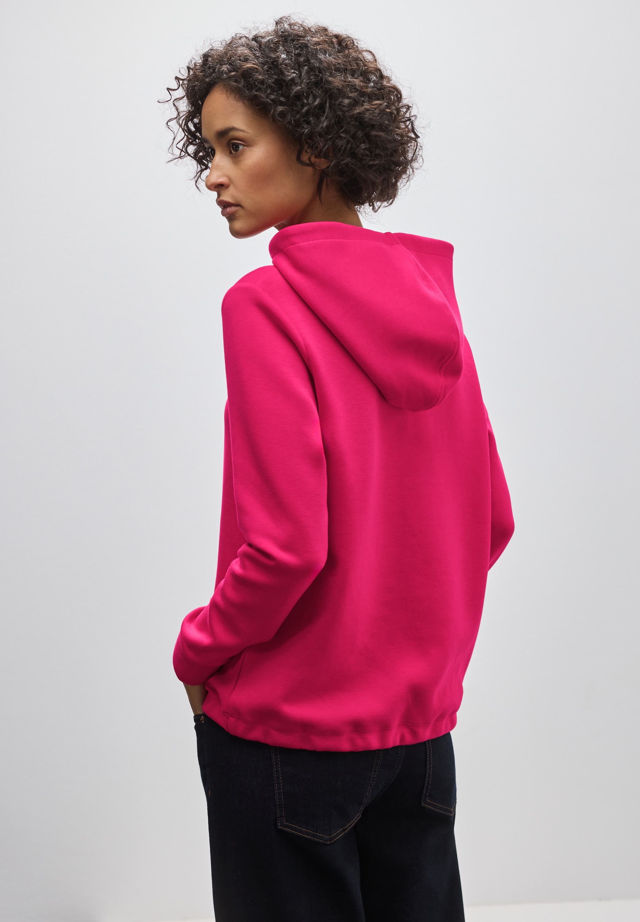 STREET ONE Hoodie mit elastischem Materialmix