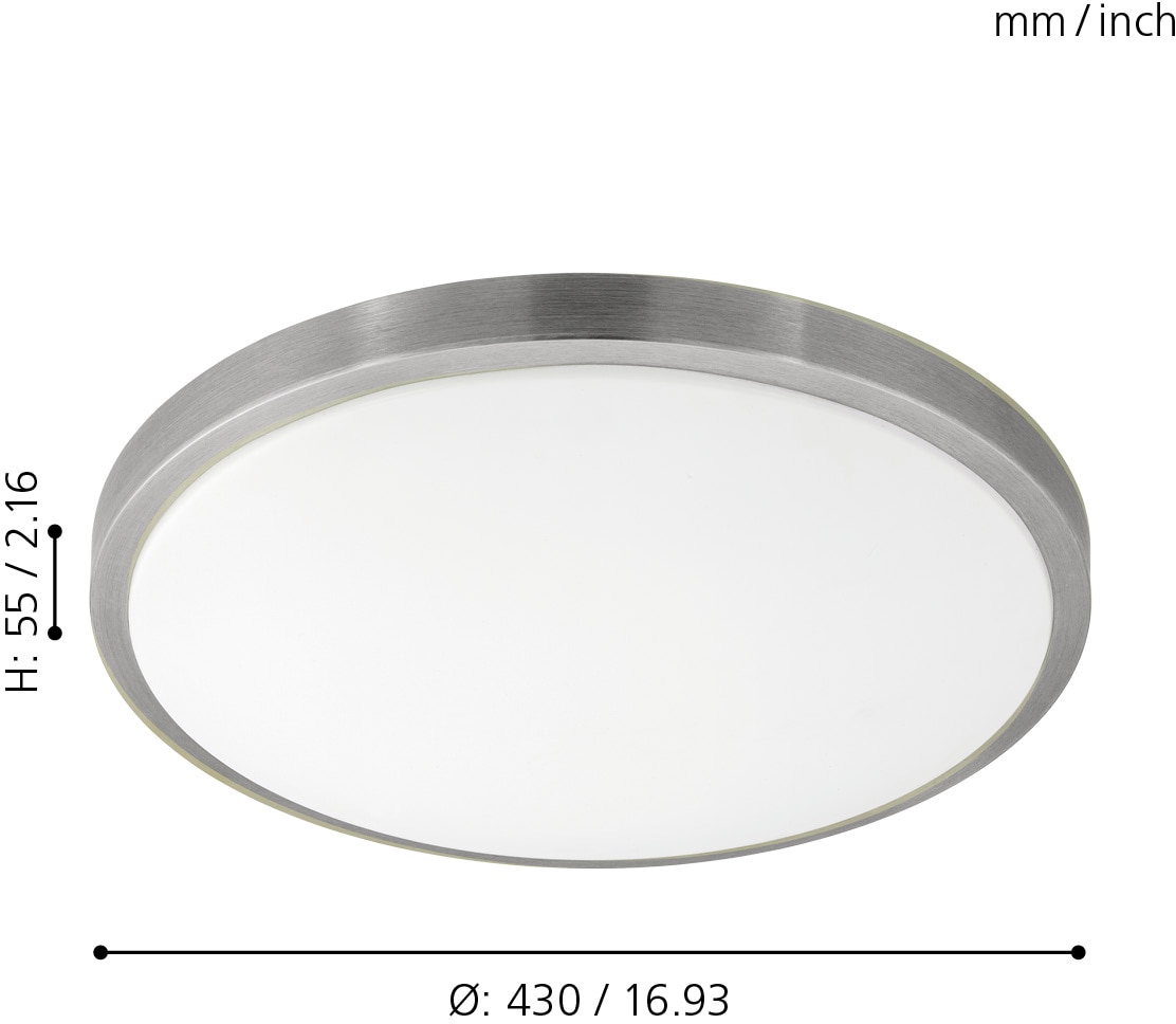 EGLO Deckenleuchte »COMPETA 1«, 1 flammig, Leuchtmittel LED-Board | LED fest integriert, Deckenleuchte, Deckenlampe, Lampe Farbe: Silber, weiß, L: 34 cm