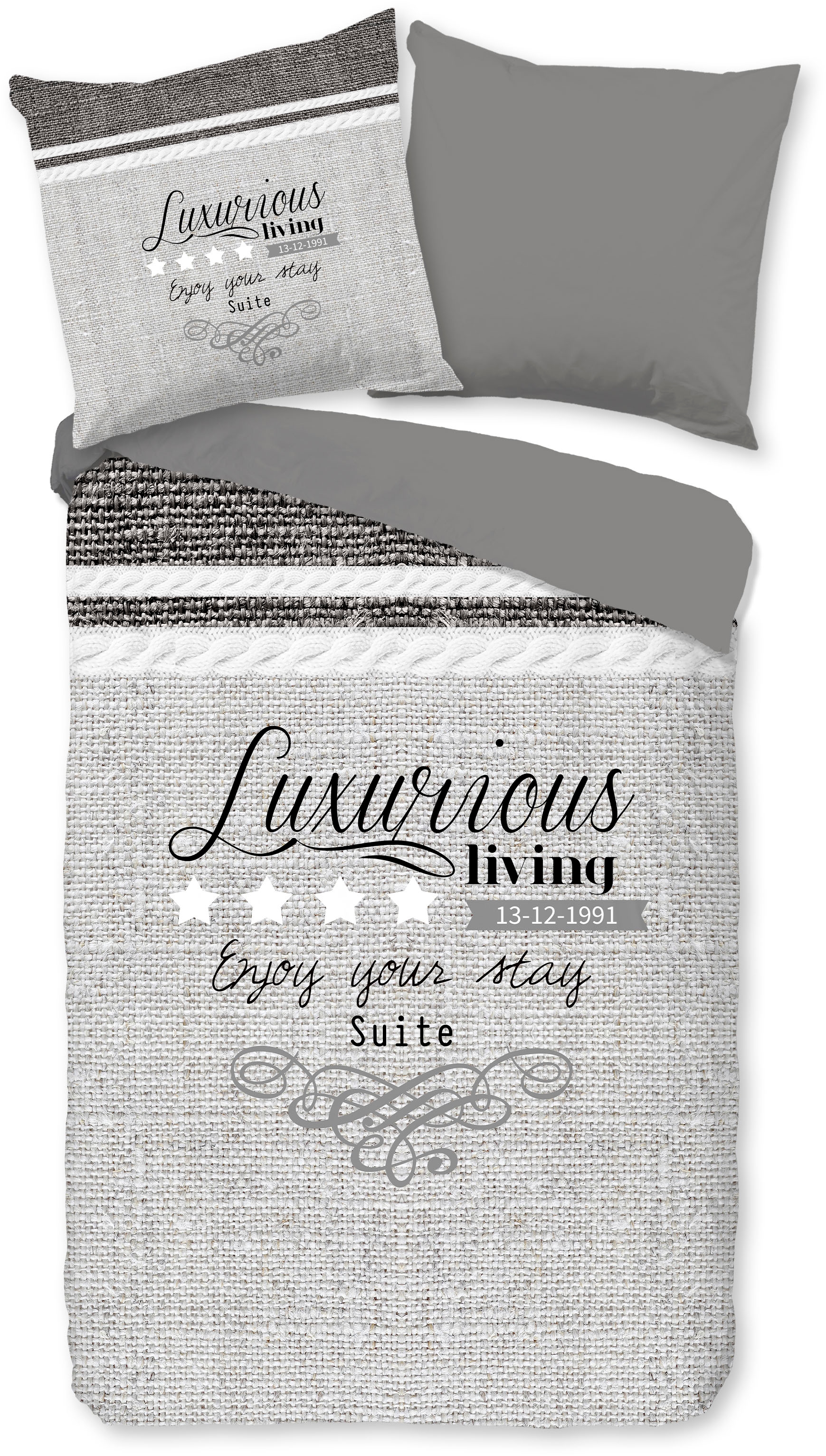 PURE luxury collection Wendebettwäsche "Suite" 2 Stk. Mikrofaser, 135x200, günstig online kaufen