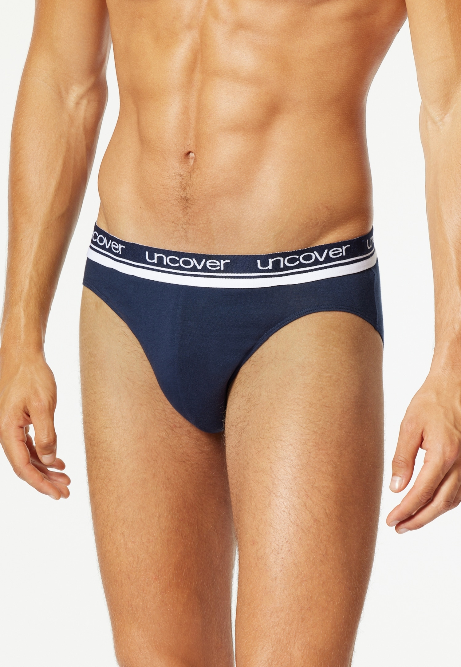 uncover by SCHIESSER Rioslip »UNCOVER Cotton«, (3er Pack), elastisch, sportlicher-Look, ohne Eingriff, Logo-Bund