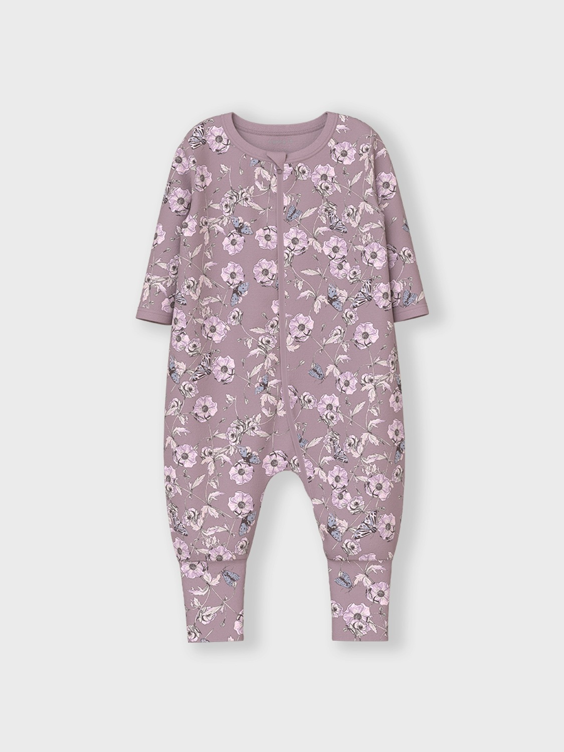 Thumbnail - Name It Schlafanzug "NBFNIGHTSUIT 2P ZIP FF GRAPE FLOWER NOOS", (Packung, 2 tlg.)