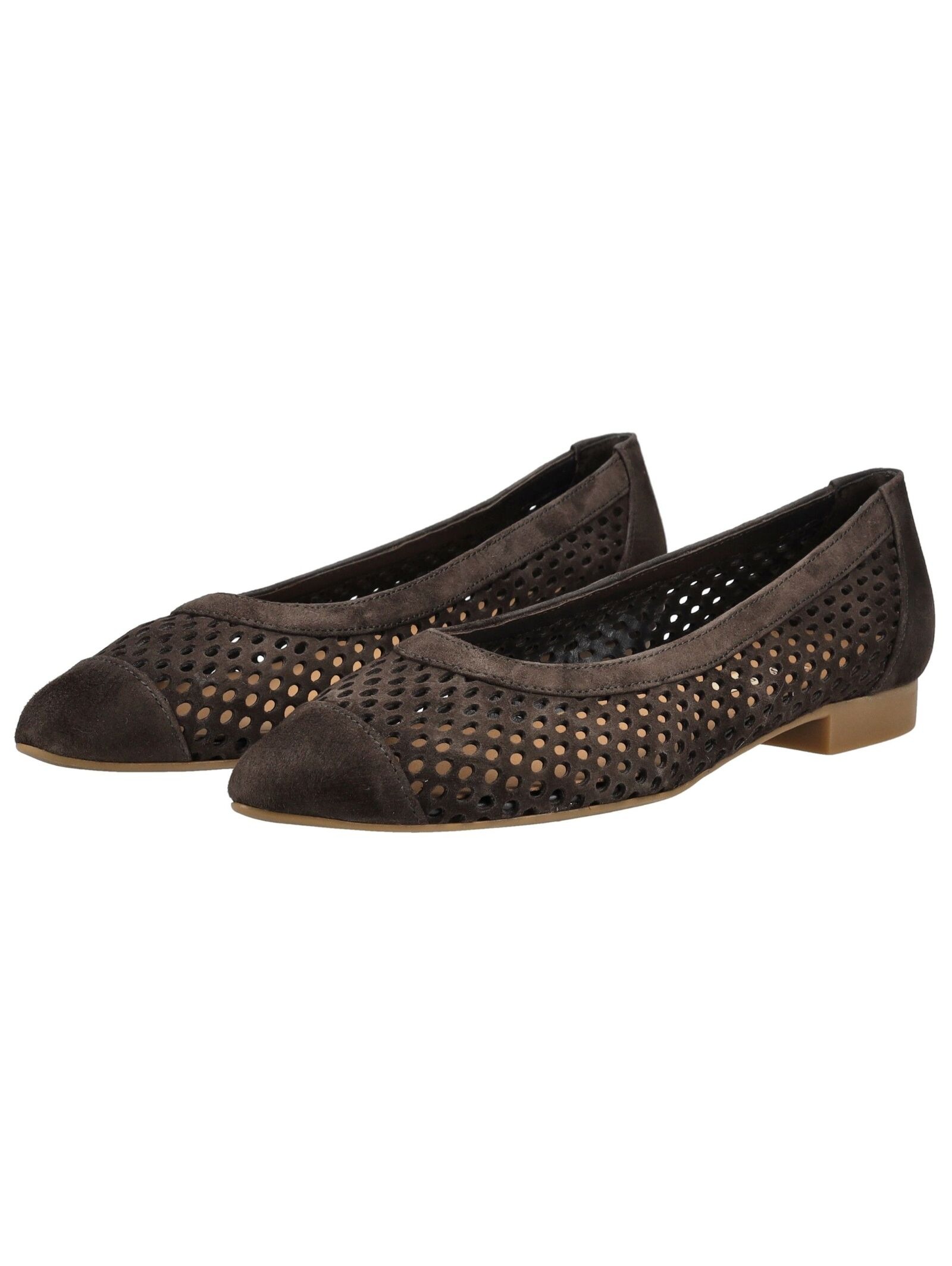 Paul Green Ballerinas Leather Brown Size 41 3