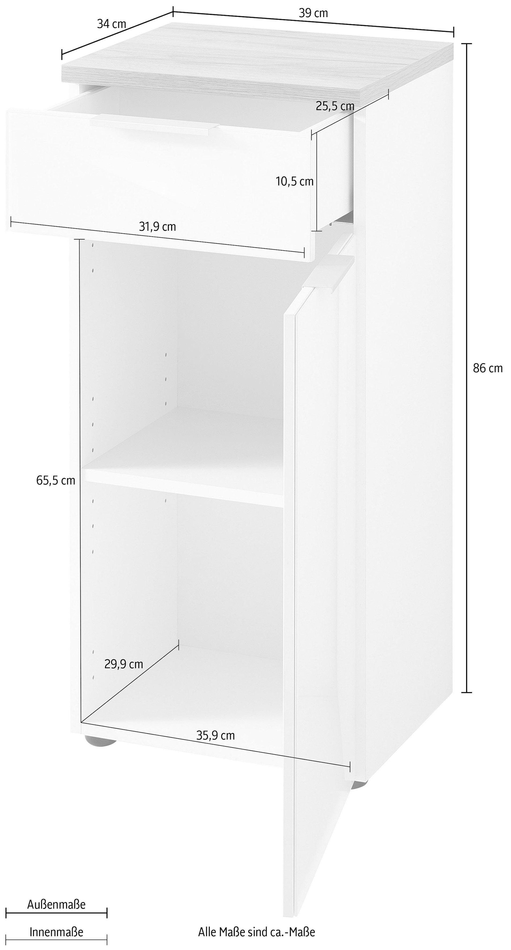 BAUR kaufen Front | Glasauflage GERMANIA mit Unterschrank »Pescara«,