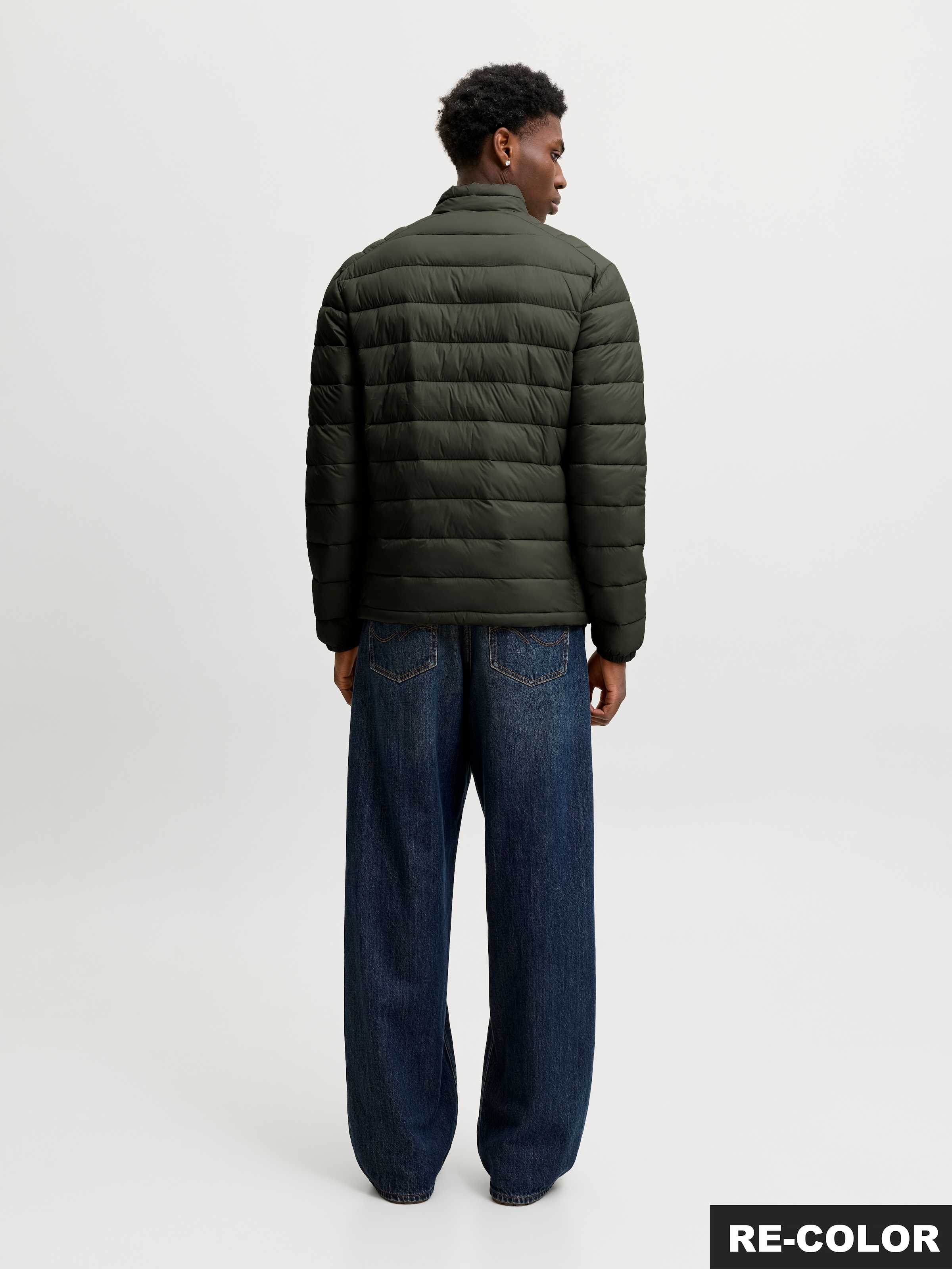 Jack & Jones Steppjacke »JJEKINGSLEY LIGHT PUFFER COLLAR NOOS« Kunstfaser, mit Stehkragen