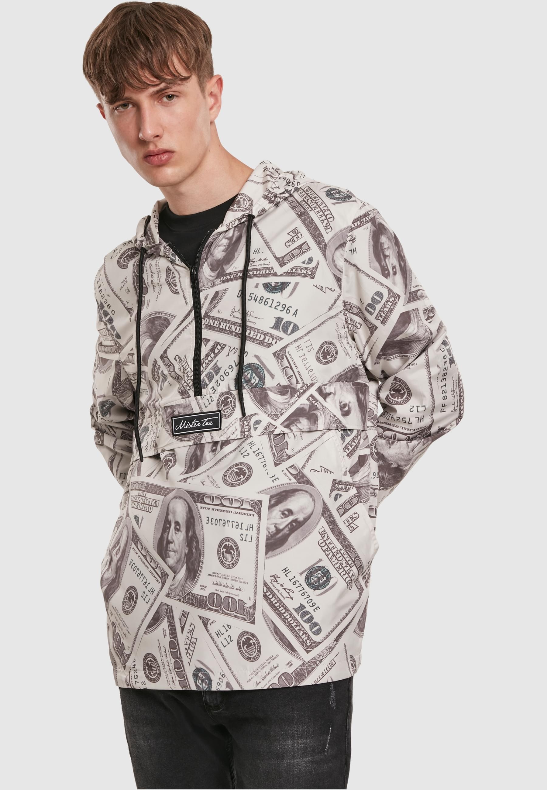 MisterTee Allwetterjacke »MisterTee Herren Mister Tee Dollar Windbreaker«, (1 St.), ohne Kapuze