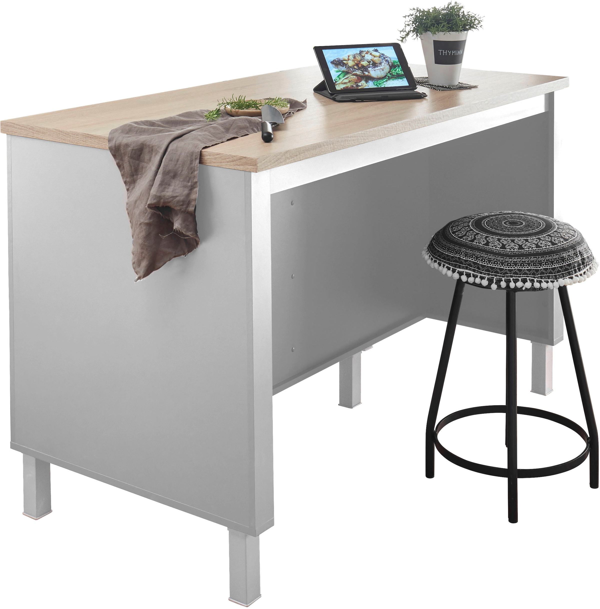 BASIC by Balculina "Bilberry" Kücheninsel, Breite 138 cm günstig online kaufen