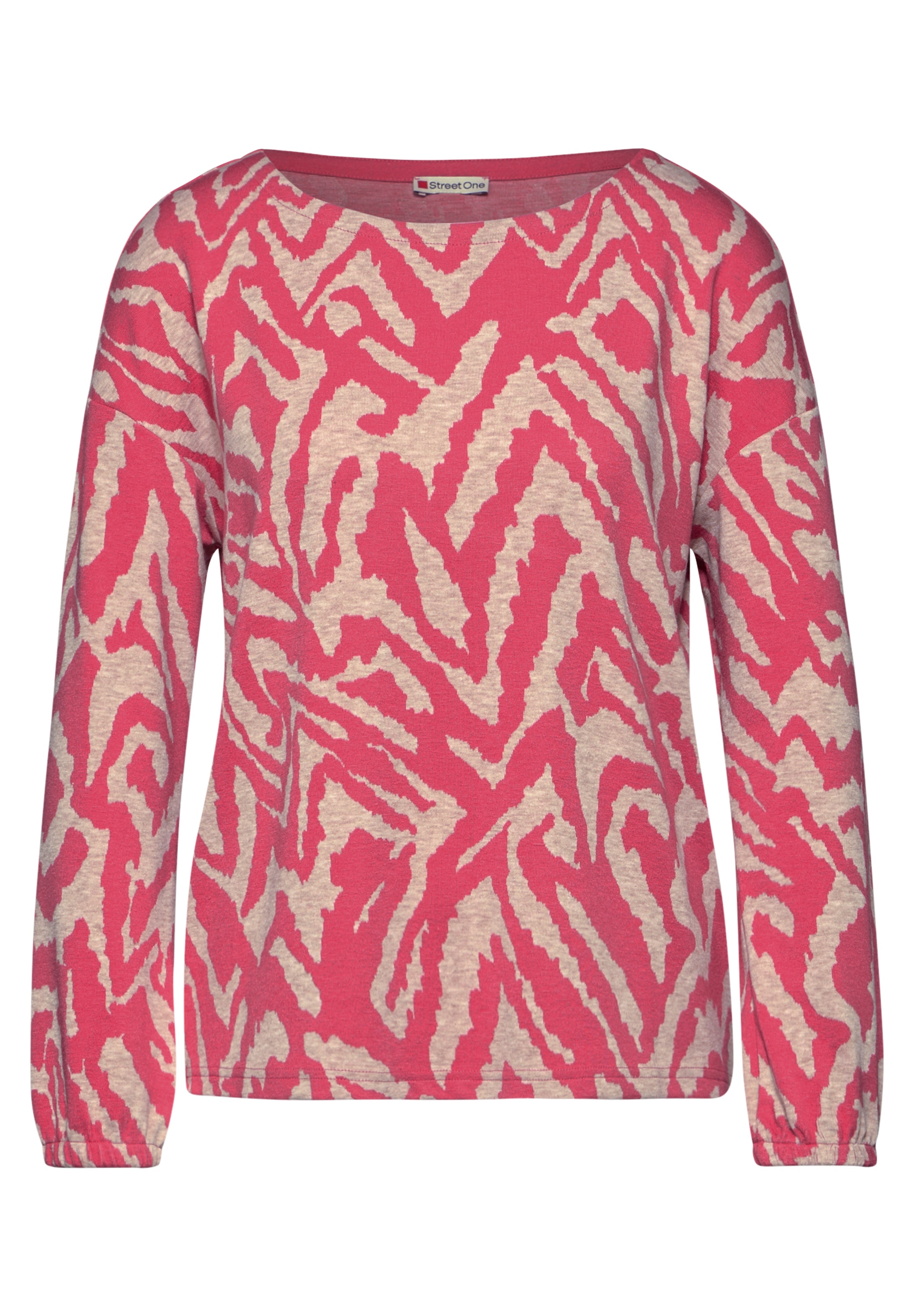 STREET ONE Langarmshirt, mit U-Boot-Ausschnitt