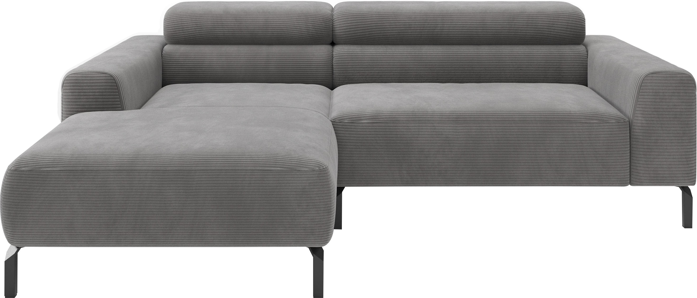 Home affaire Ecksofa "Ecksofa, L-Form, incl. Kopfteilverstellung, Breite 223 cm" wahlweise elektrische Sitztiefenverstellung