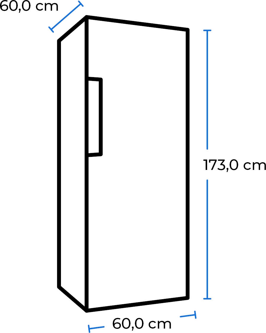 exquisit Getränkekühlschrank »GKS350-2-GT-280D weiss«, GKS350-2-GT-280D weiss, 173 cm hoch, 60 cm breit, 320 L Volumen, Getränkekühlschrank mit Glastür, LED