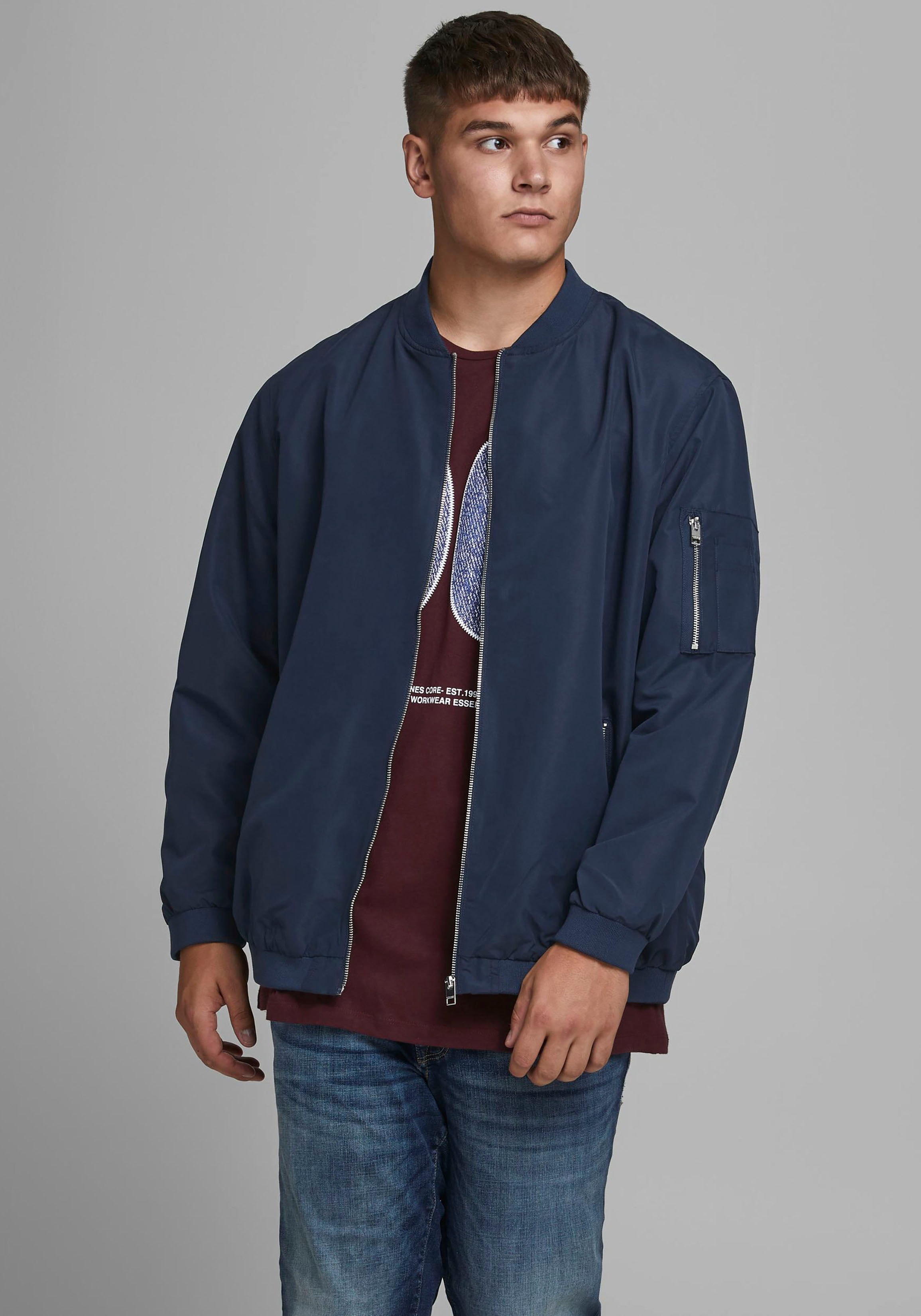 Jack & Jones PlusSize "RUSH BOMBER" ohne Kapuze Bis Größe 6XL