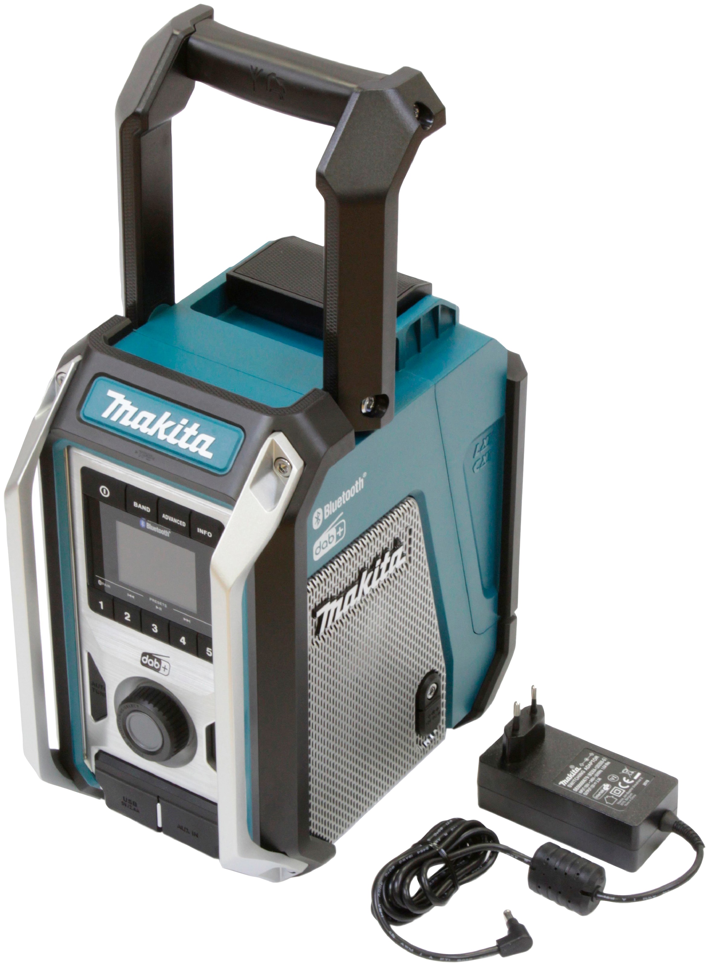 MAKITA Baustellenradio "DMR115", B:16,4cm H:29,5cm T:26,8cm, blau, Radios, 12V, Bluetooth-Radio, ohne Akku