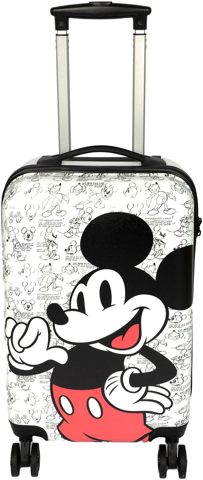 UNDERCOVER Kinderkoffer "Mickey Mouse, 59 cm", 4 St. Rollen, mit TSA-Zahlenschloss