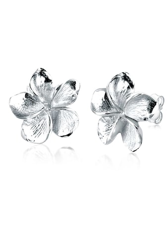Paar Ohrstecker »Frangipani Blüte Blume Filigran 925 Silber«