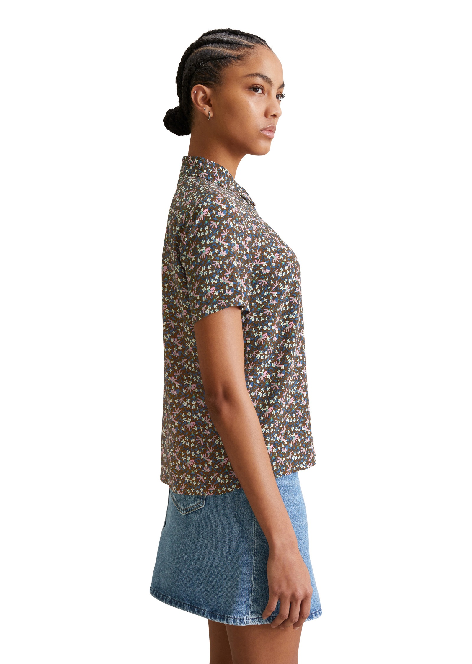 Marc O'Polo DENIM Kurzarmbluse »aus LENZING™ ECOVERO™«