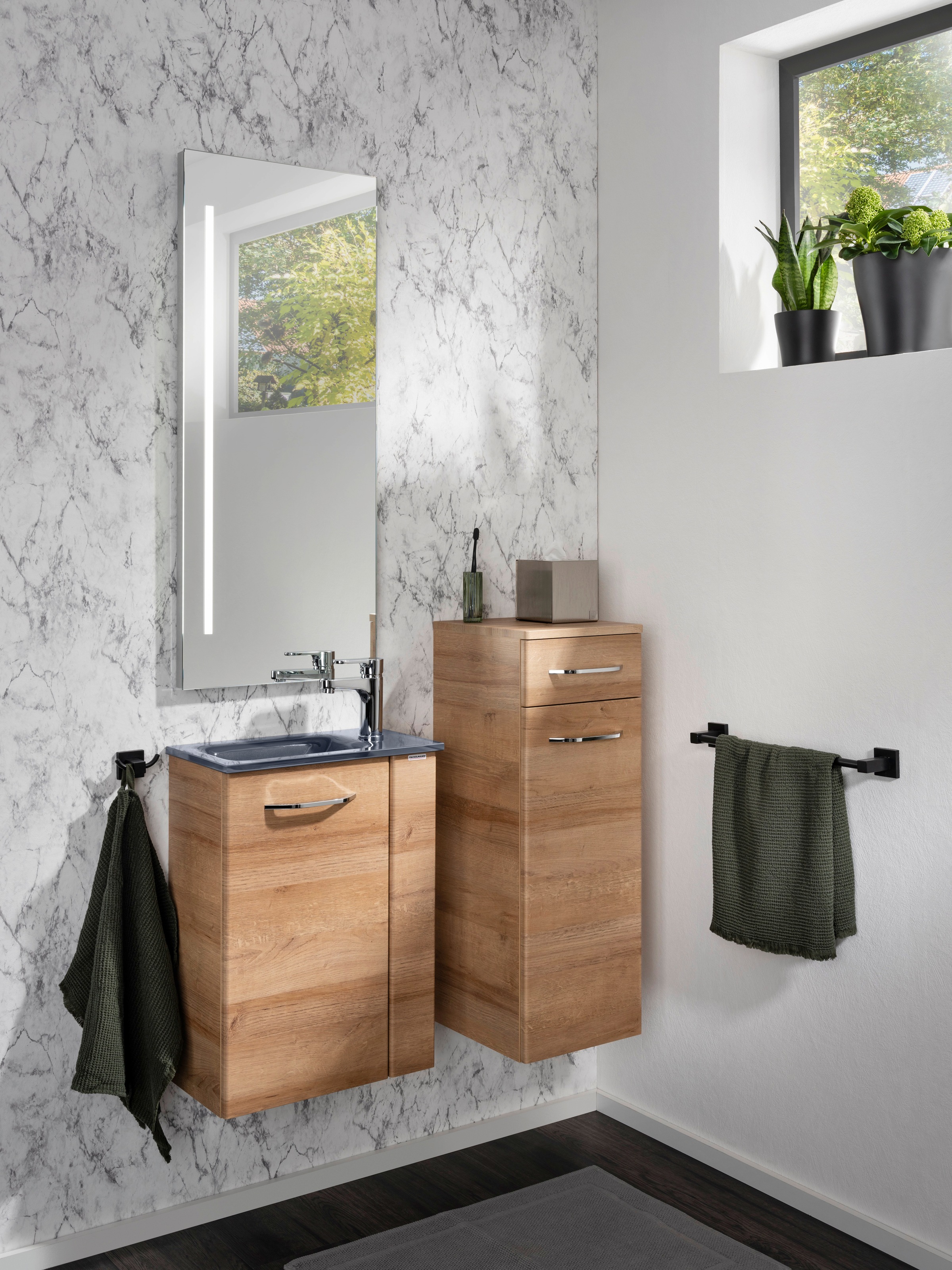 FACKELMANN Badspiegel "AL 40", Spiegel mit LED, Breite 42cm günstig online kaufen