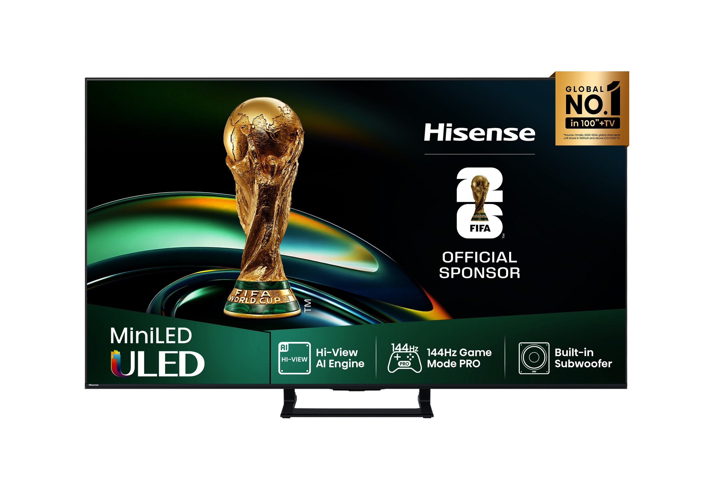 HISENSE QLED Mini LED-Fernseher "65E89Q", 65 ′′schwarz, Fernseher, 4K UHD MiniLED Smart TV
