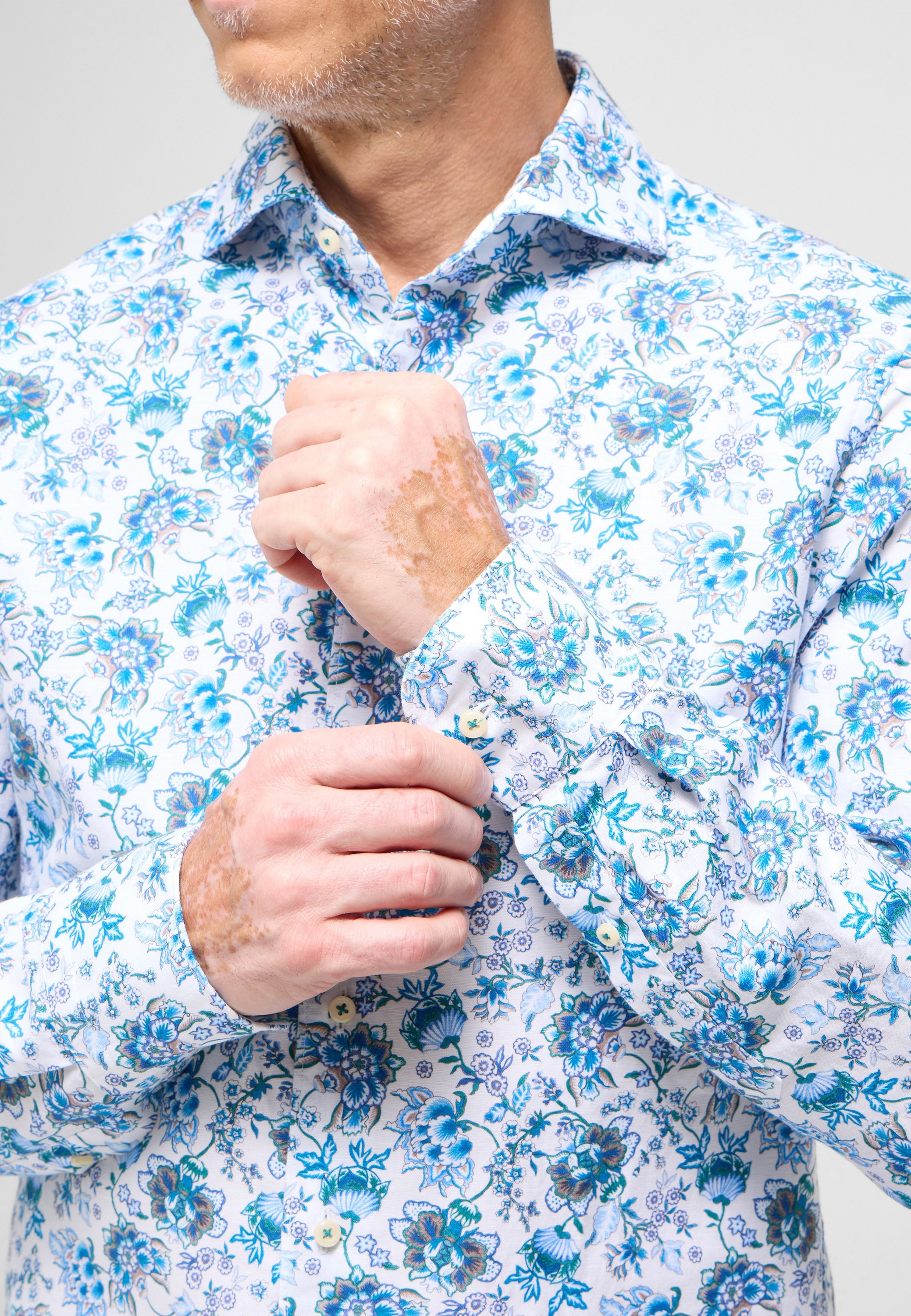 Eterna Langarmhemd »SLIM FIT« EASY IRON (bügelleicht)