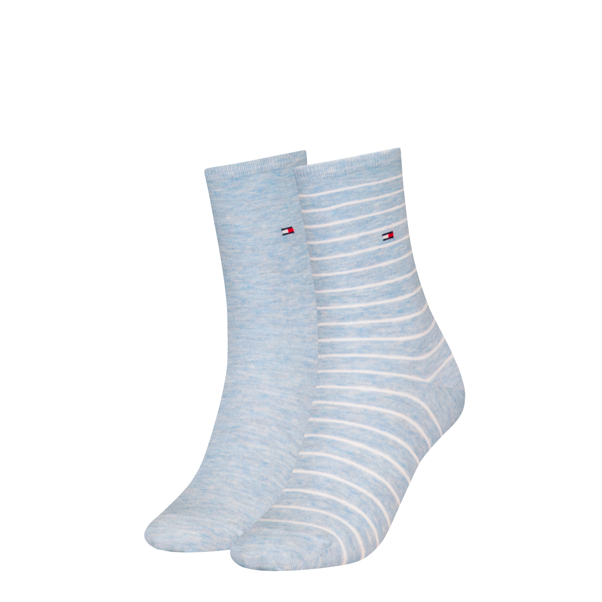 Tommy Hilfiger "TH WOMEN SOCK 2P SMALL STRIPE" 2 Paar, 2 Paar tlg. mit schmalem Rippenbündchen, meliert, gestreift