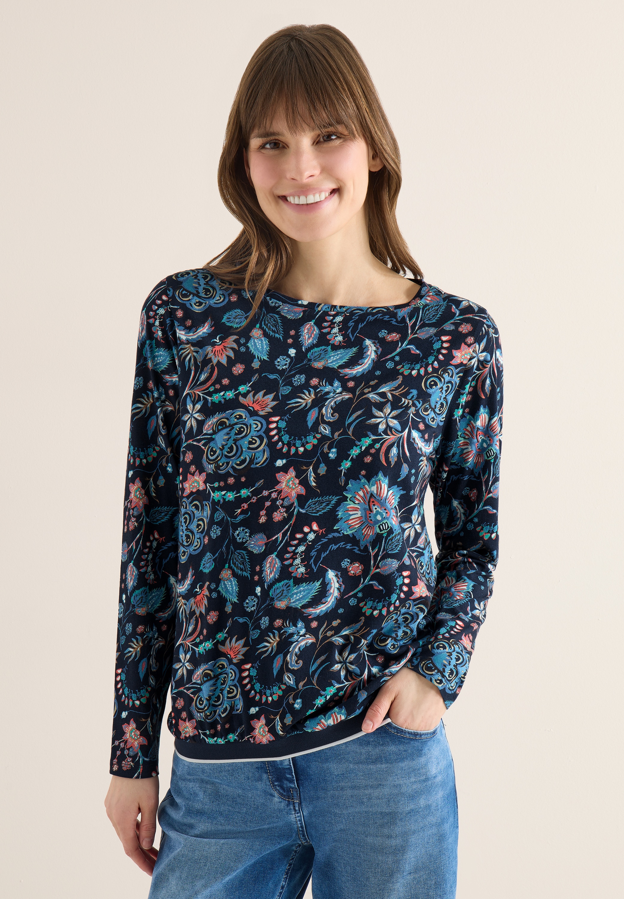 Cecil Langarmshirt mit U-Boot-Ausschnitt günstig online kaufen