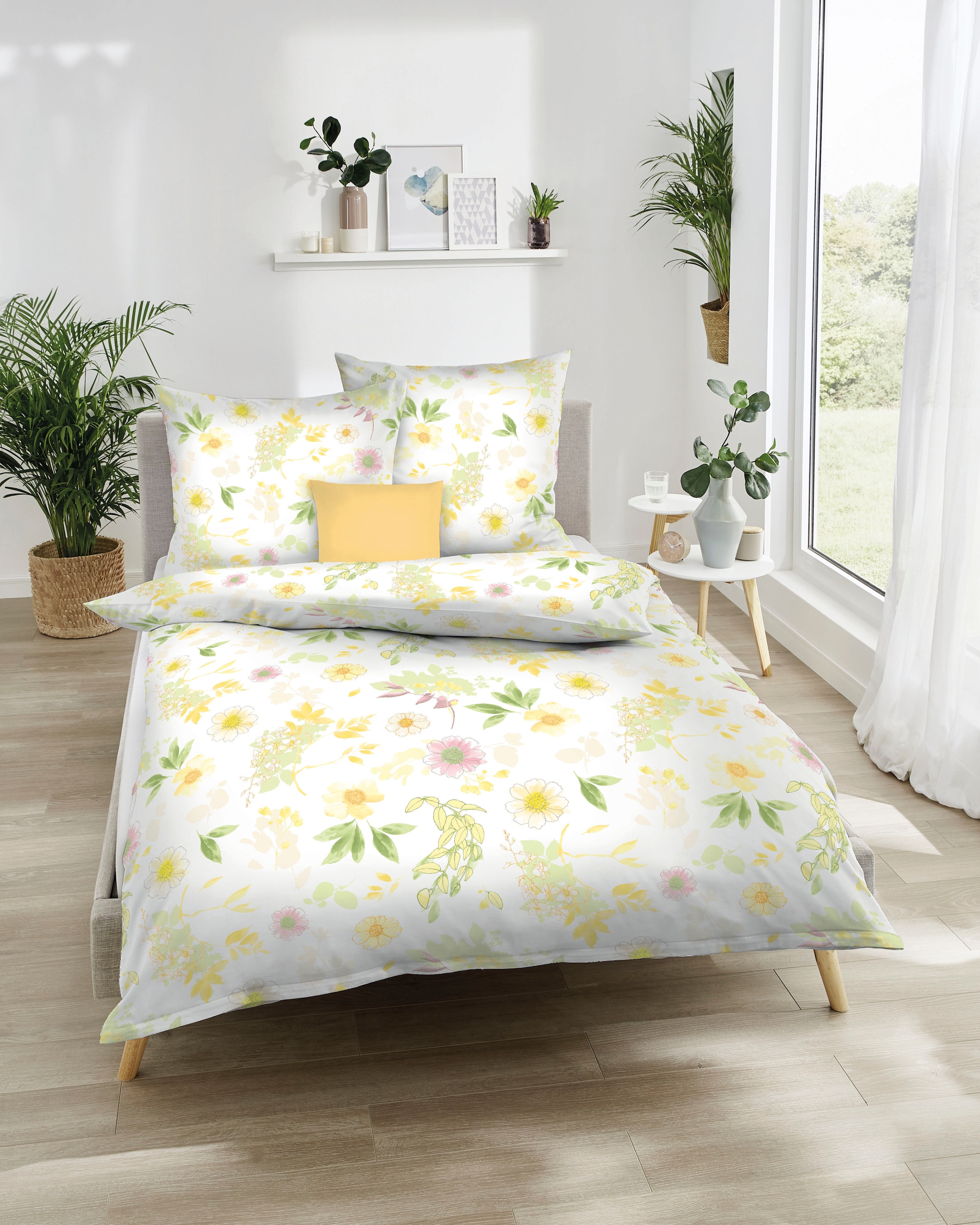 Kaeppel Bettwäsche "Bianca" 2 Stk. tlg. Mit Blumenmuster günstig online kaufen
