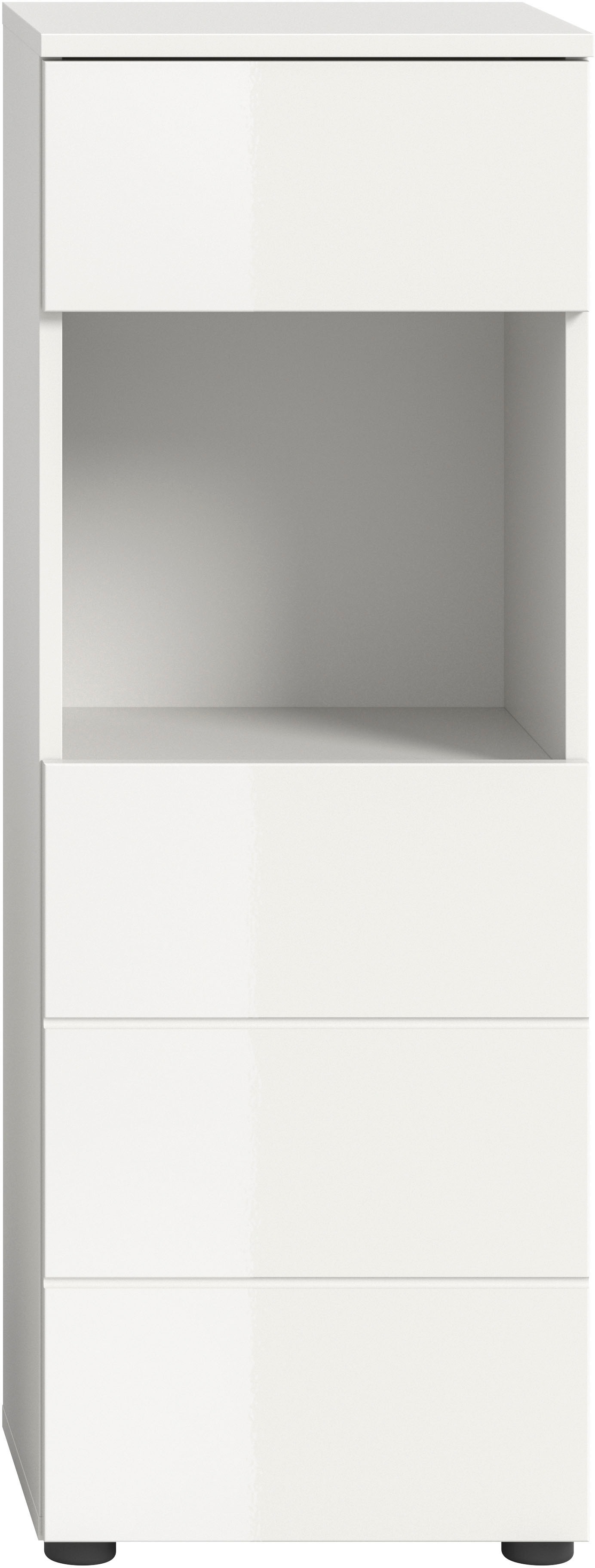 Thumbnail - welltime Unterschrank "Biel, Höhe 106 cm,1 Tür, 1 Schubkasten" 1 Stk. tlg. Türanschlag wechselbar, modernes Design, Bads...