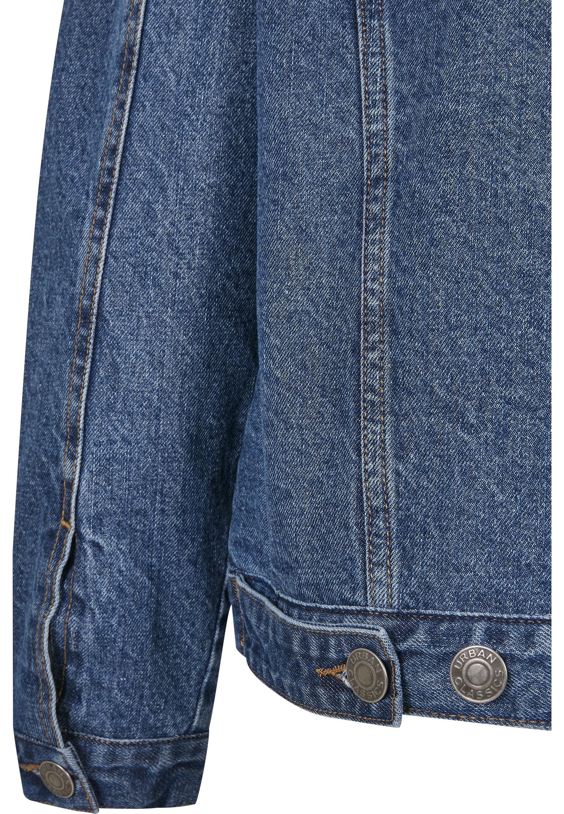 URBAN CLASSICS Jeansjacke »Urban Classics Damen Ladies Oversized Sherpa Denim Jacket« 1 Stk. tlg. ohne Kapuze