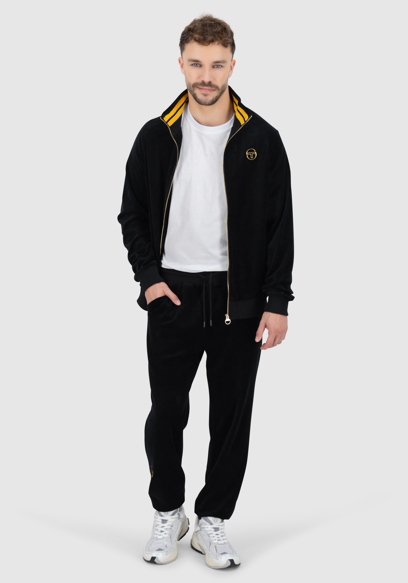 Sergio Tacchini Jogginghose »COURT VELOUR TRACK PANTS Herren«, Trainingshose Herren, Jogginghose, Retro, Sporthose, Streetwear, Sale