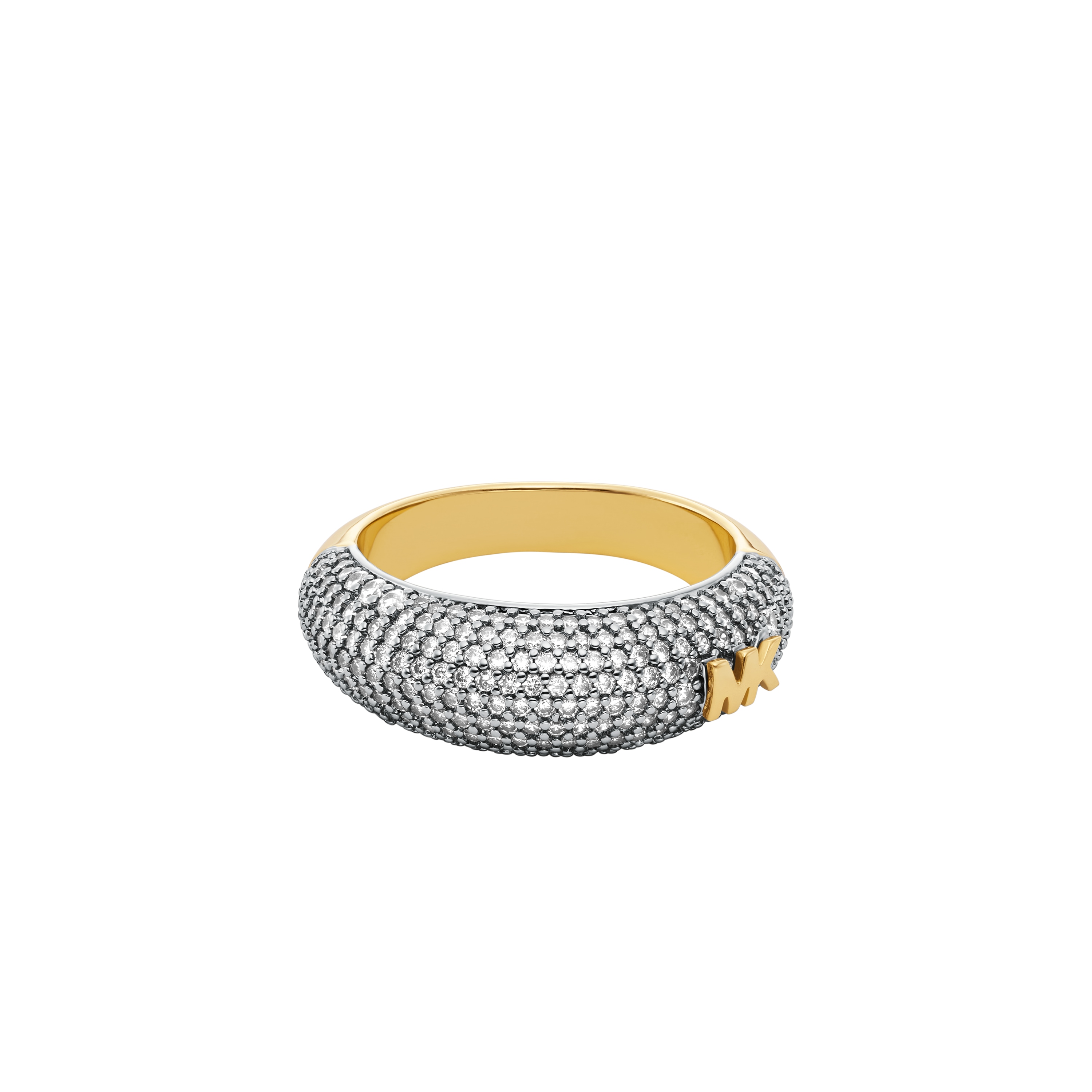 MICHAEL KORS Damen Fingerring "Schmuck Geschenk Metall Ring PREMIUM", 16,5,mit Zirkonia, Metall, 3mmgelbgoldfarben, Metall, Fingerringe, wahlweise