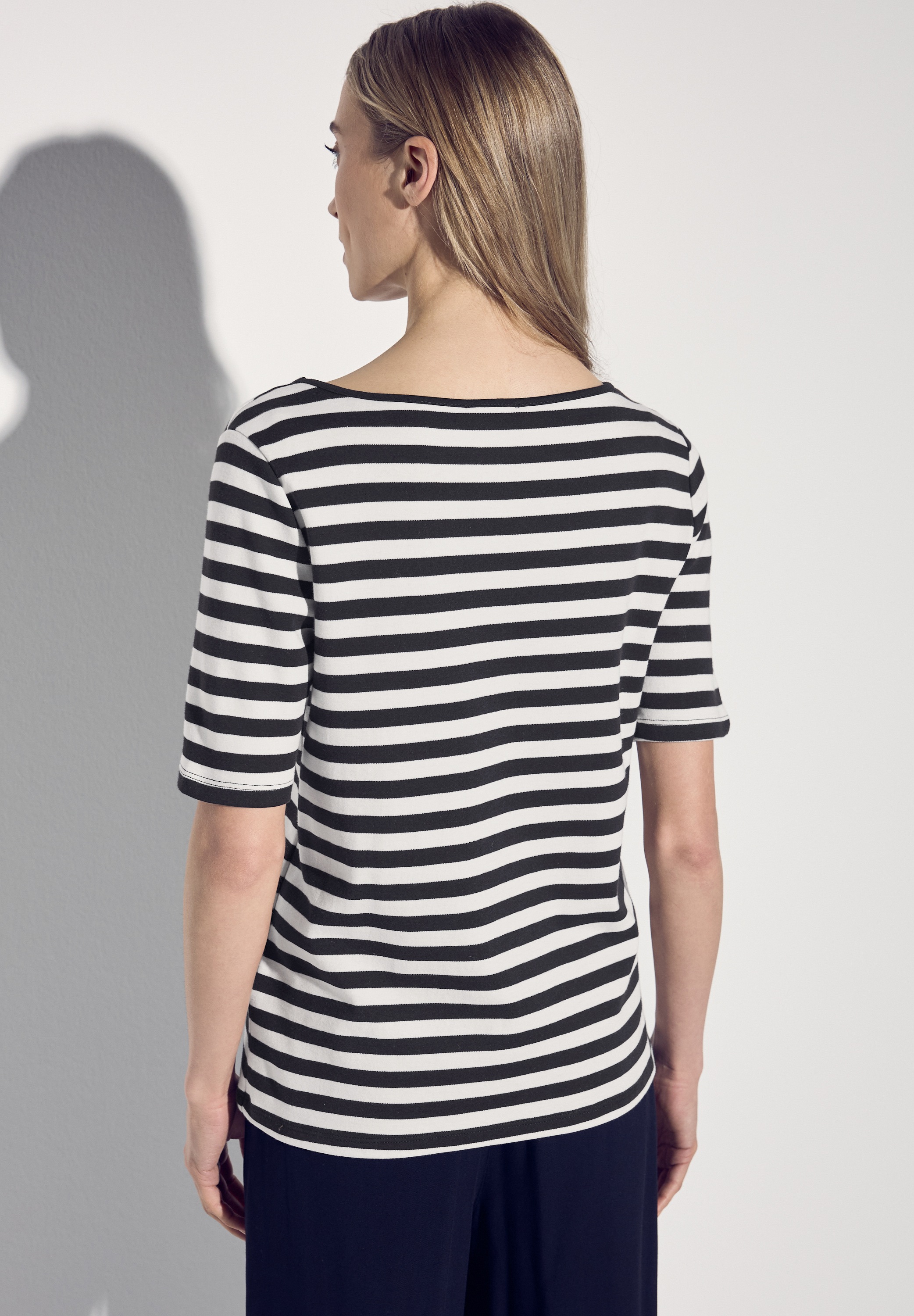 STREET ONE Rundhalsshirt, aus reiner Baumwolle