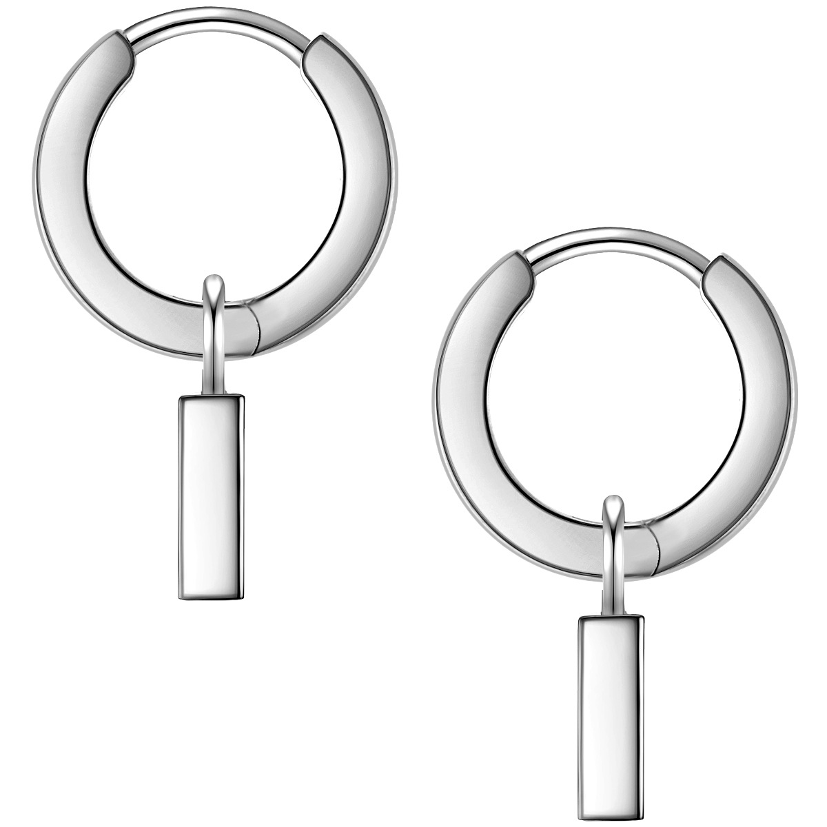 Paar Glanzstücke München GSM1236 Hoop Earrings Silver Light Blue 2