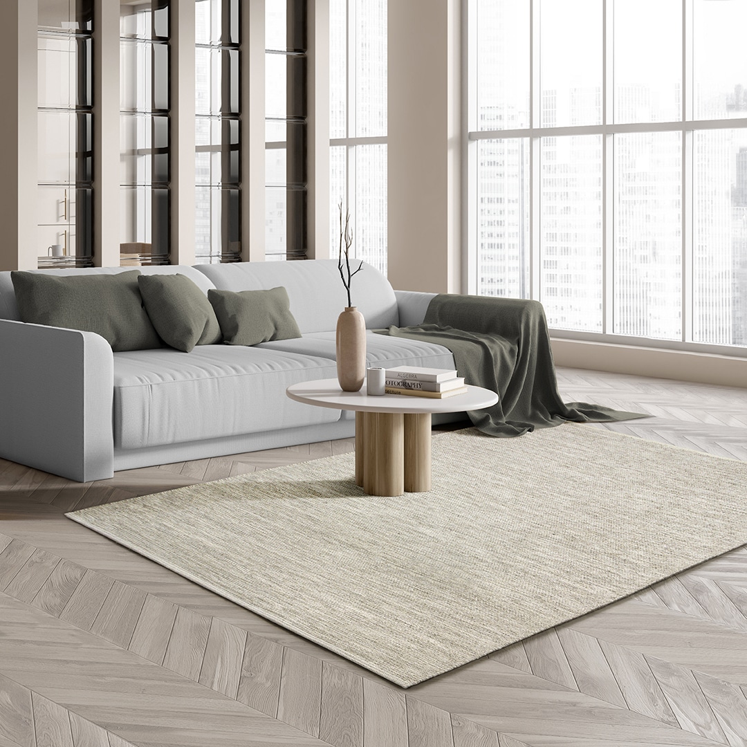 the carpet "Boho Nature Wool" rechteckig Natur Wool Handgewebter Wollteppich skandinavischen Boho-Look