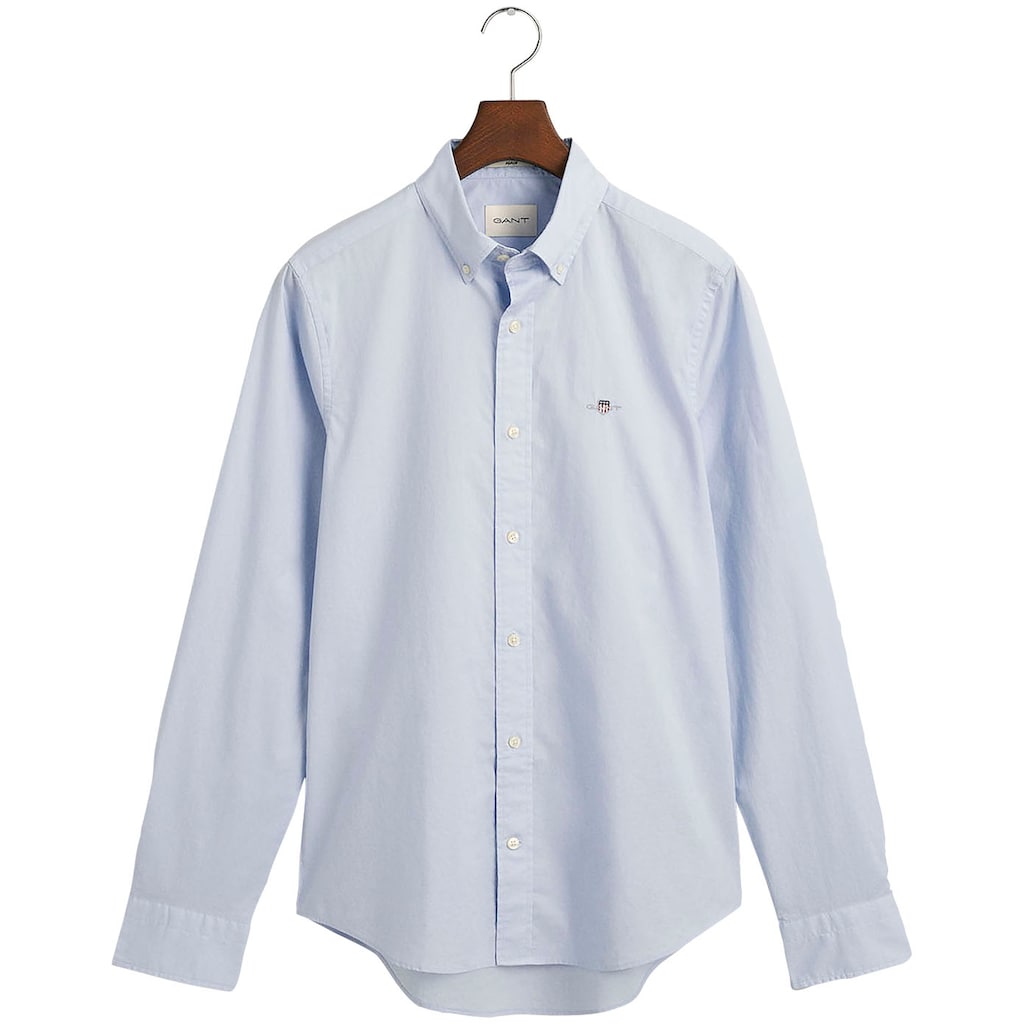 Gant Langarmhemd »Slim Fit Popeline Hemd leichte Baumwolle strapazierfähig pflegeleicht«