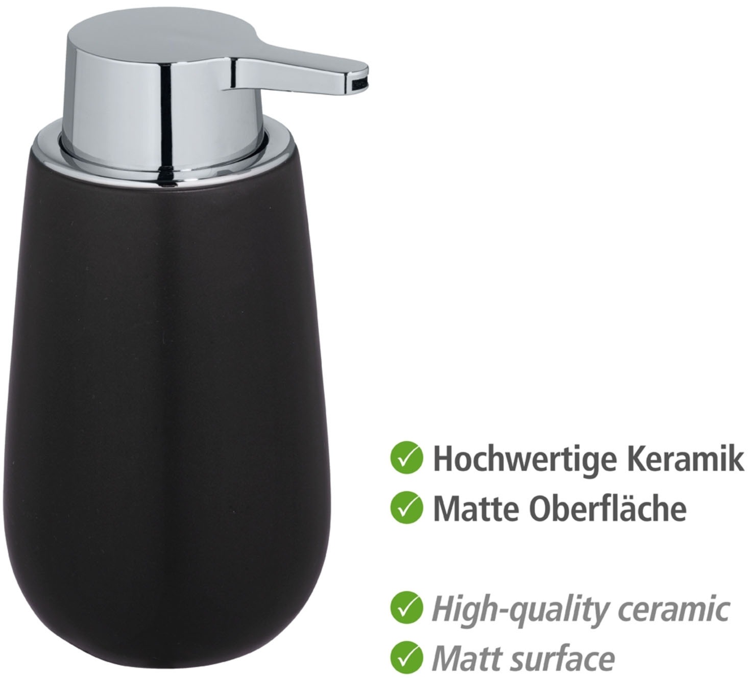 WENKO Badaccessoire-Set »Badi« bestehend aus Seifenspender und Zahnputzbecher, Keramik