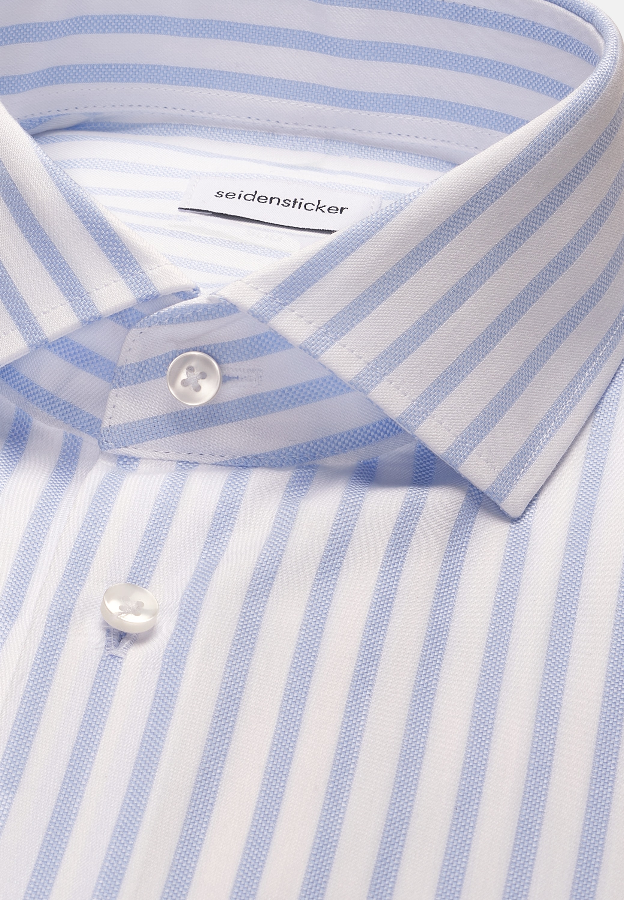 seidensticker Businesshemd »Schwarze Rose« Slim 1/1 Extra lang Kentkragen Gestreift