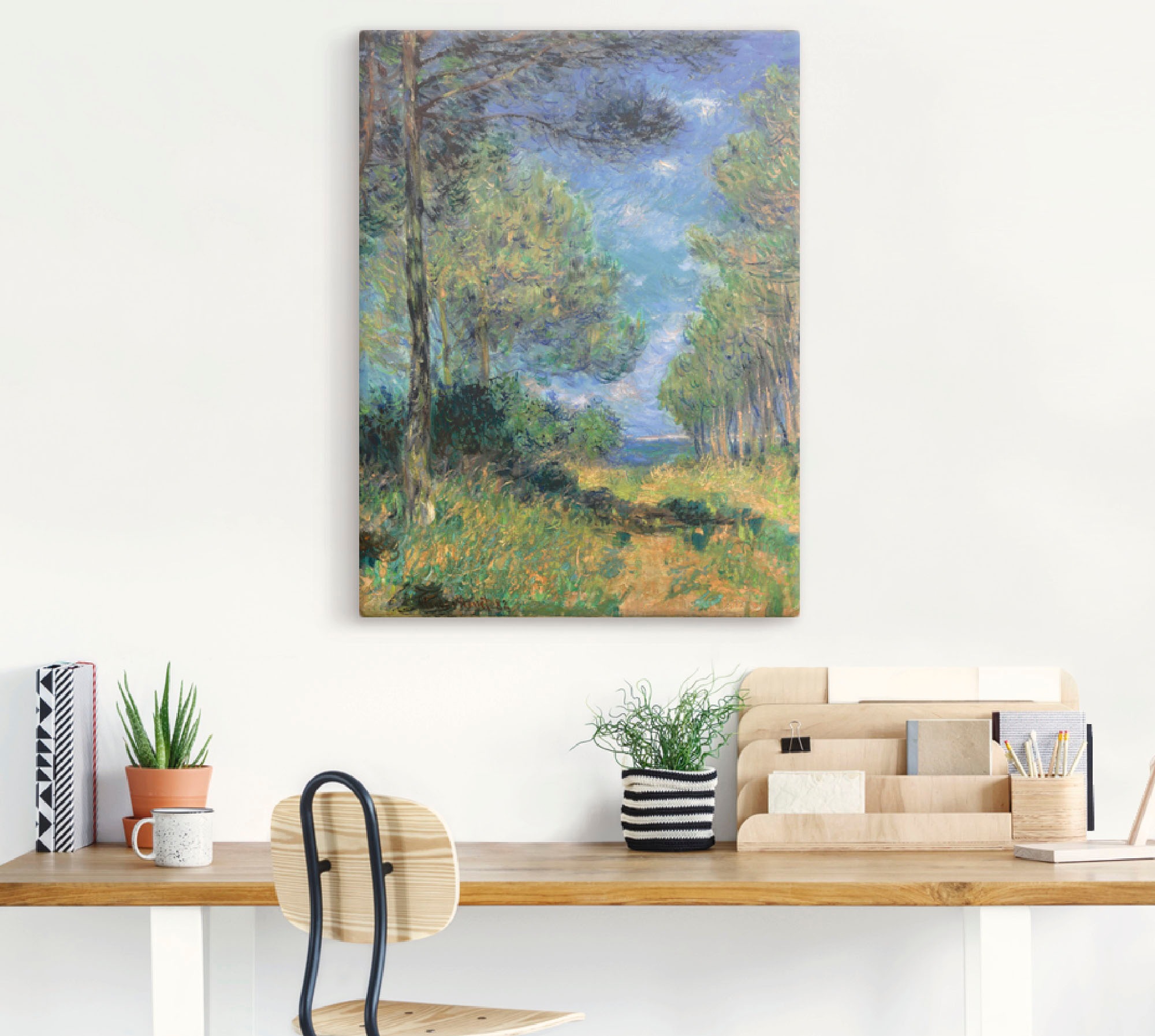 Artland Wandbild "Nadelbäume in Varengeville. 1882" Wiesen & Bäume 1 Stk. t günstig online kaufen