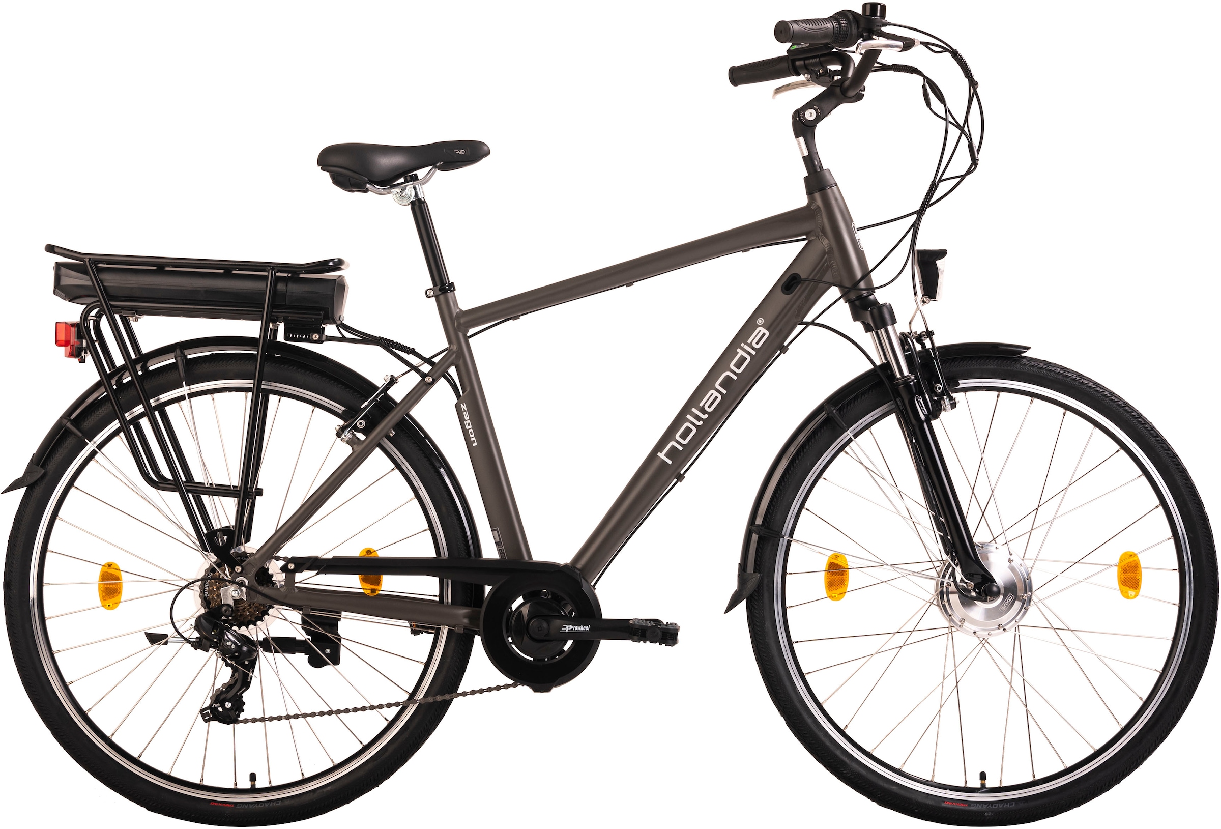 Hollandia E-Bike "Zagon", 6 Gang, Shimano, Tourney, Frontmotor 250 W, Pedelec, Elektrofahrrad für Damen u. Herren