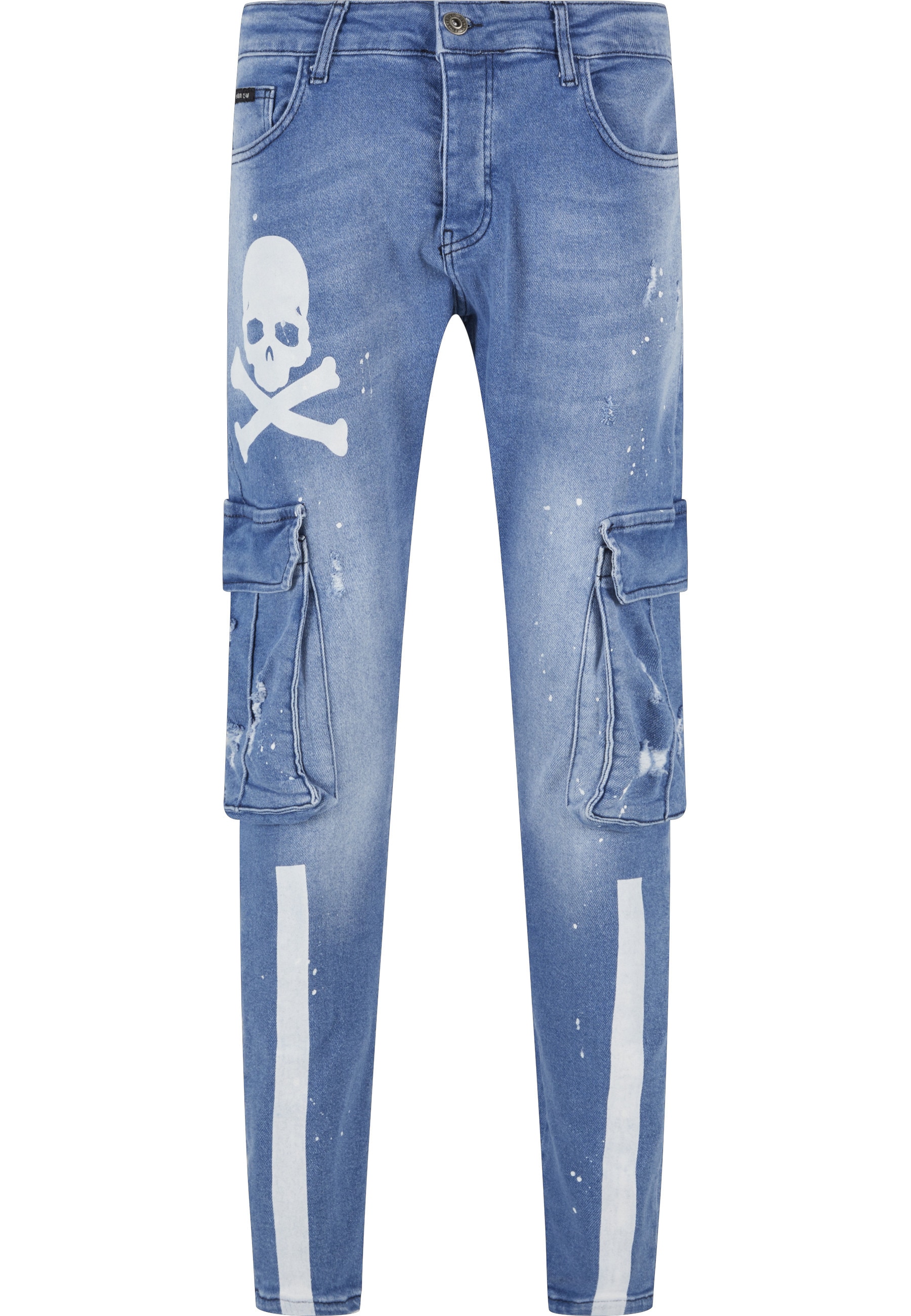2Y Premium Stoffhose "2Y Premium Herren 2Y Skinny Fit Pocket Cargo Skull Je günstig online kaufen