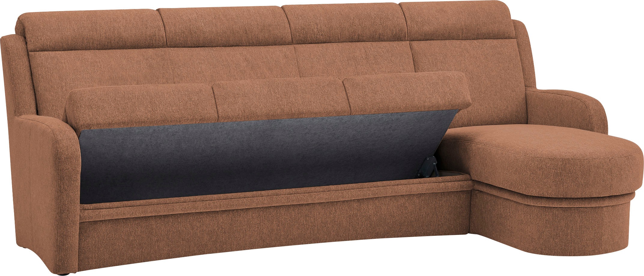 VILLA BECK Ecksofa »Varese L-Form«, (2 St.), Kopfteilverstellung, wahlweise mit Sitzvorzug, in Sitzhöhe 46 cm