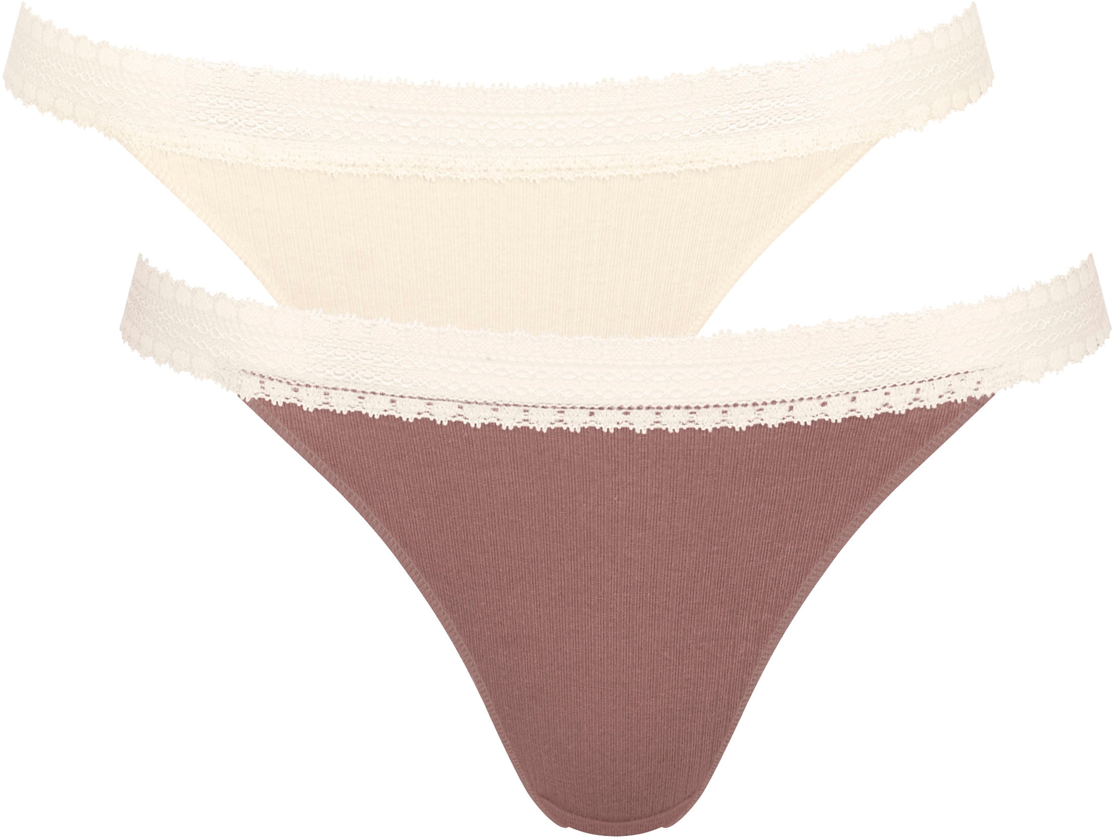 sloggi Tanga "GO Ribbed", (2er Pack), weiche, Baumwollmischung, Spitzenbesa günstig online kaufen