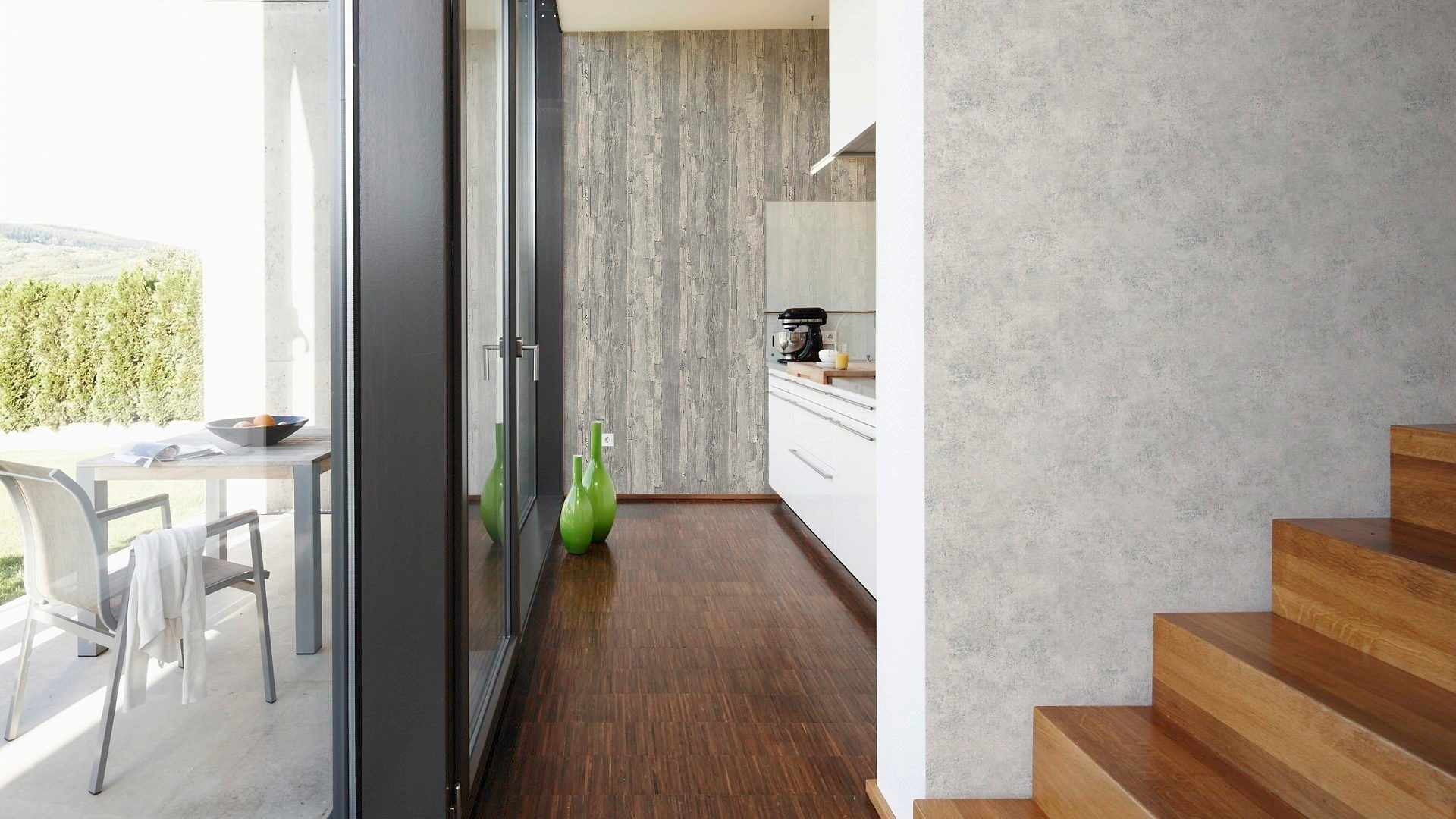 living walls Vliestapete »Best of Wood`n Stone 2nd Edition« Retro | urban | used leicht strukturiert Uni Tapete einfarbig Tapeten Wohnzimmer Schlafzimmer Küche modern Büro